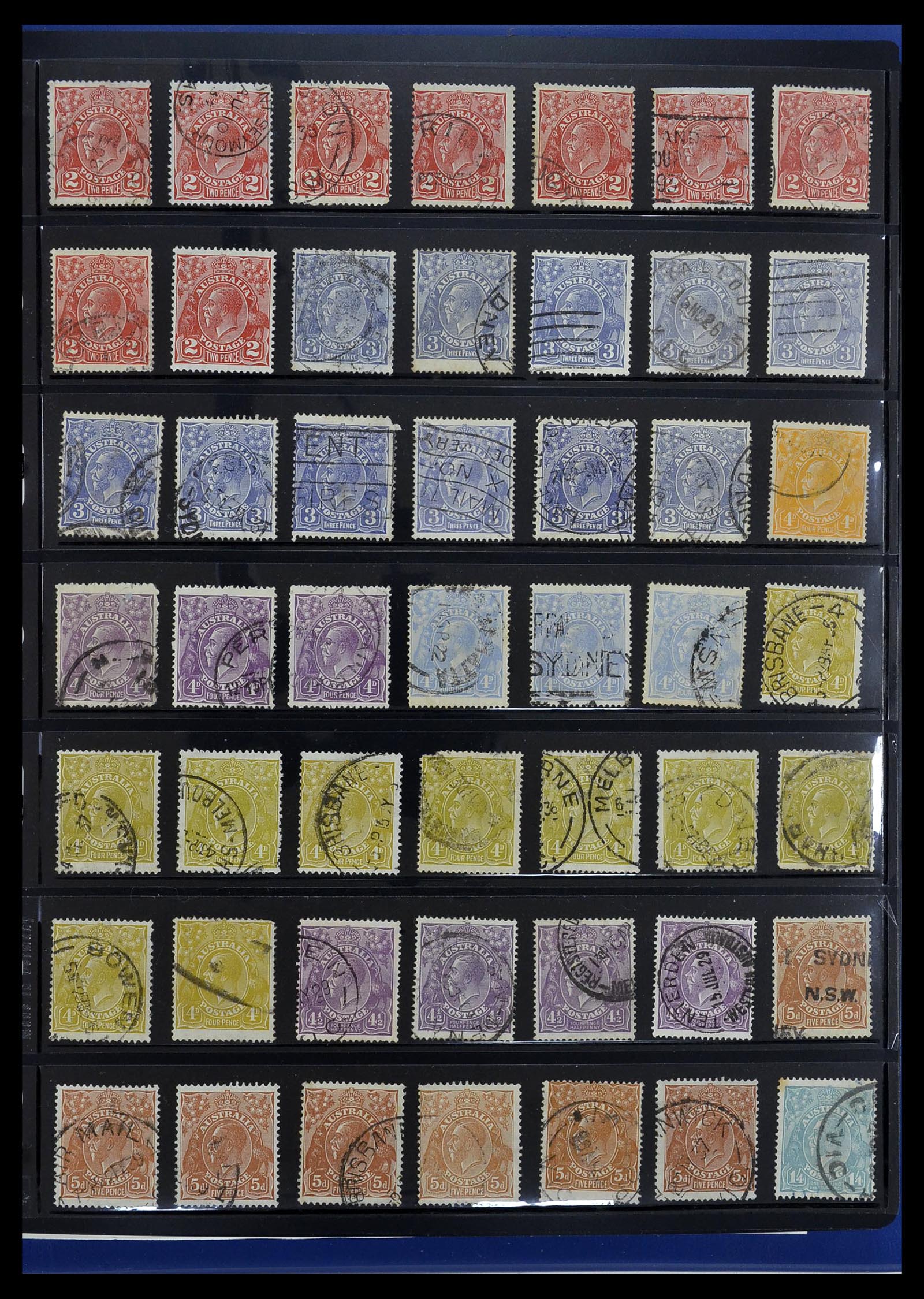 34211 005 - Postzegelverzameling 34211 Australië 1913-2010.