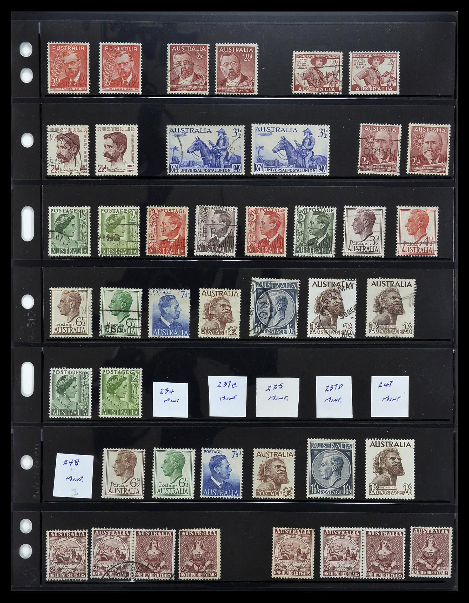 34211 013 - Postzegelverzameling 34211 Australië 1913-2010.
