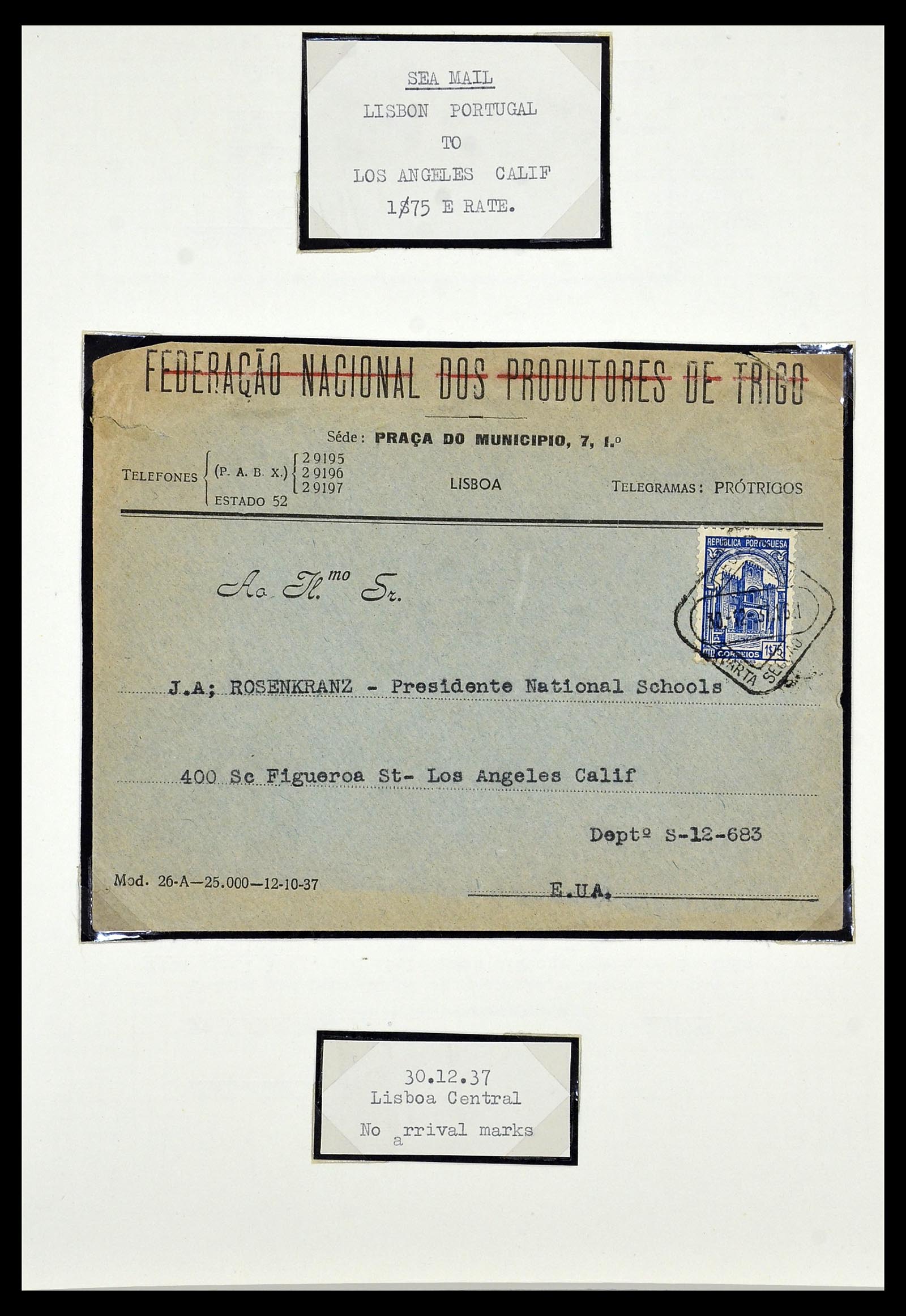 34212 019 - Postzegelverzameling 34212 Portugal brieven.