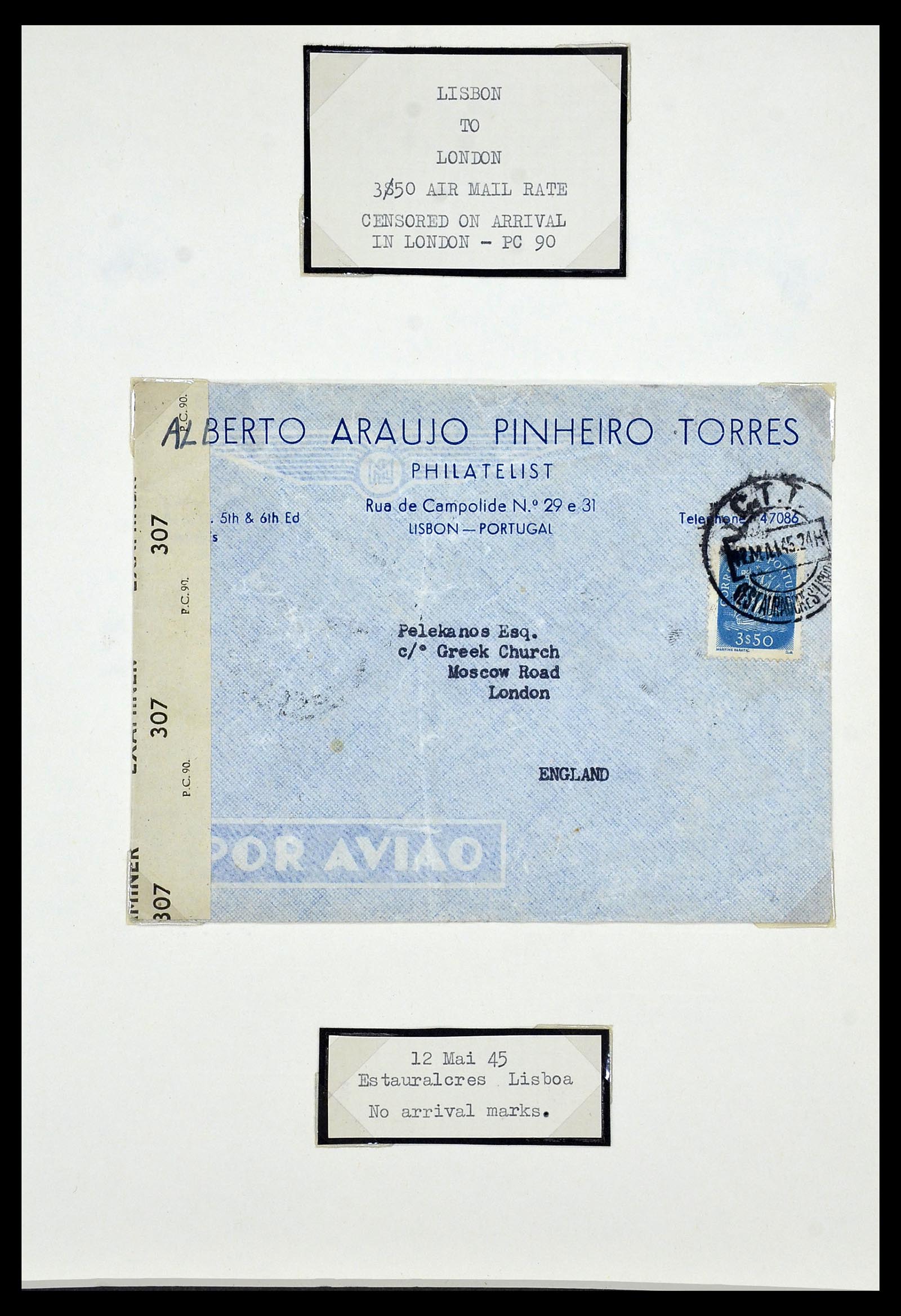 34212 026 - Postzegelverzameling 34212 Portugal brieven.