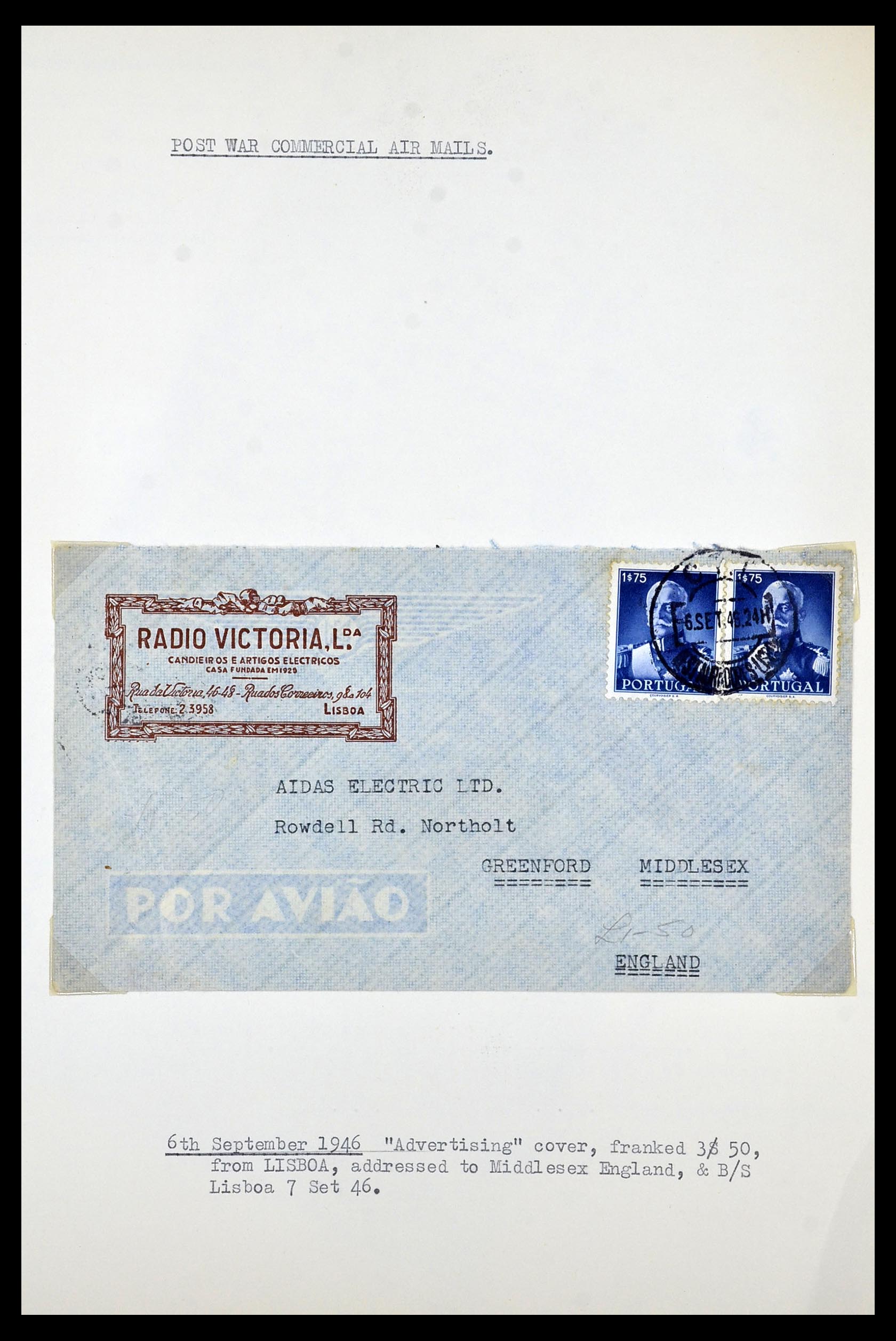 34212 033 - Postzegelverzameling 34212 Portugal brieven.