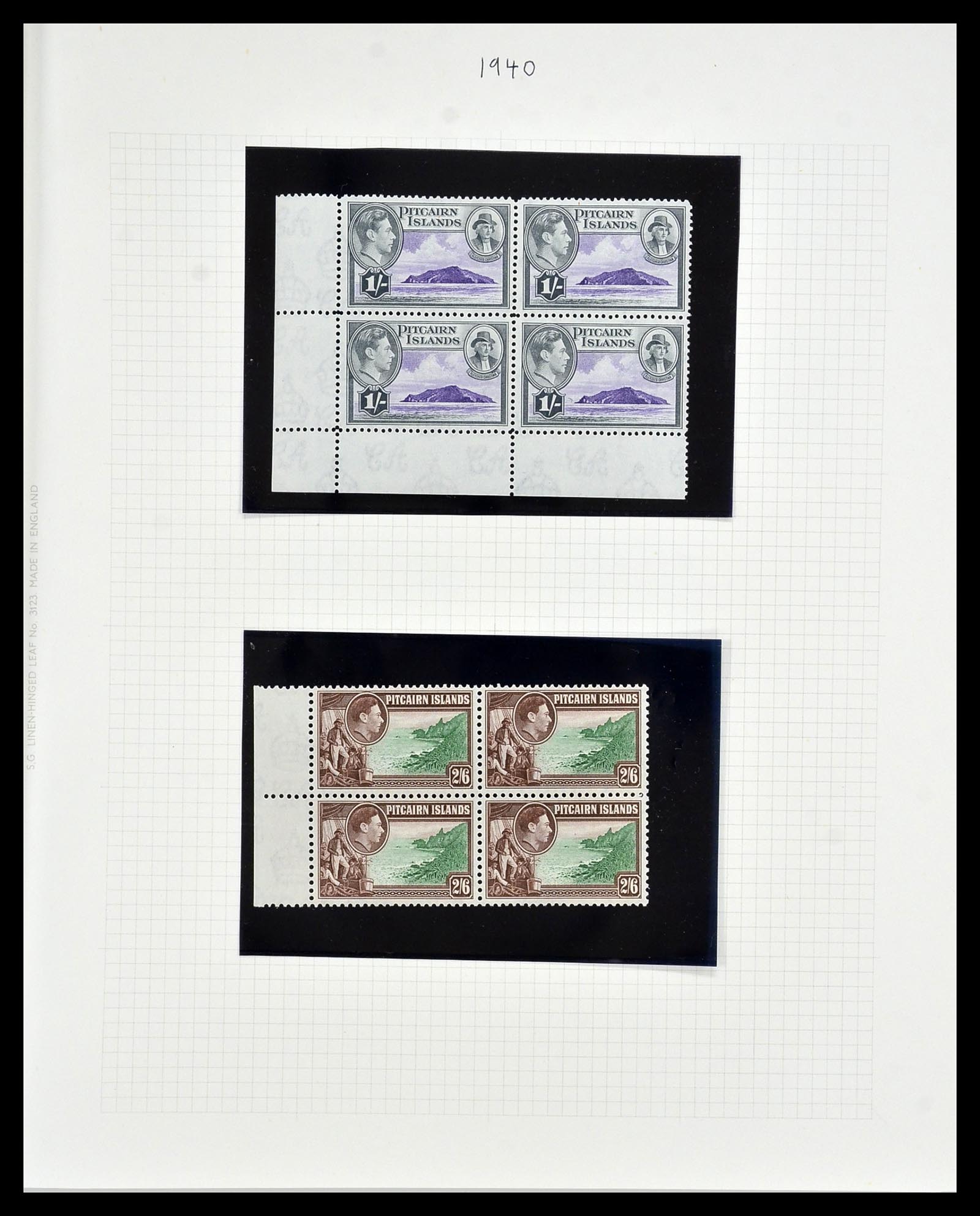 34213 003 - Postzegelverzameling 34213 Pitcairn eilanden 1940-1986.