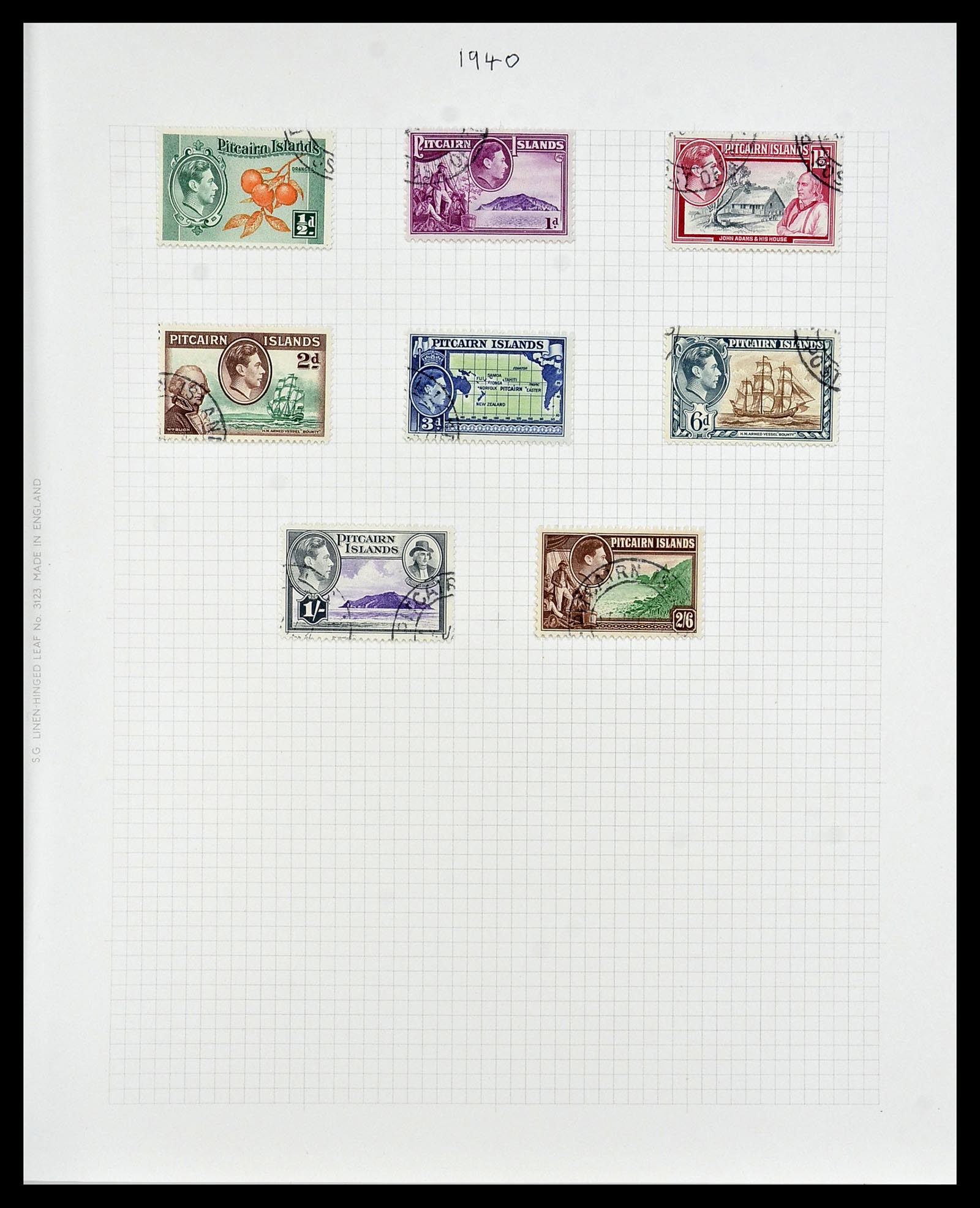 34213 004 - Postzegelverzameling 34213 Pitcairn eilanden 1940-1986.