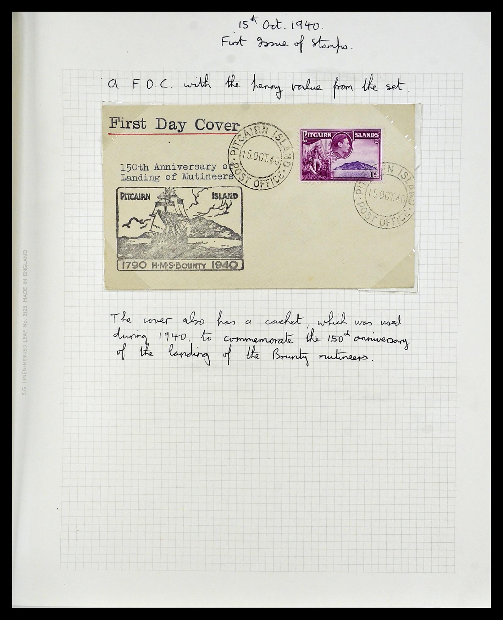 34213 005 - Postzegelverzameling 34213 Pitcairn eilanden 1940-1986.