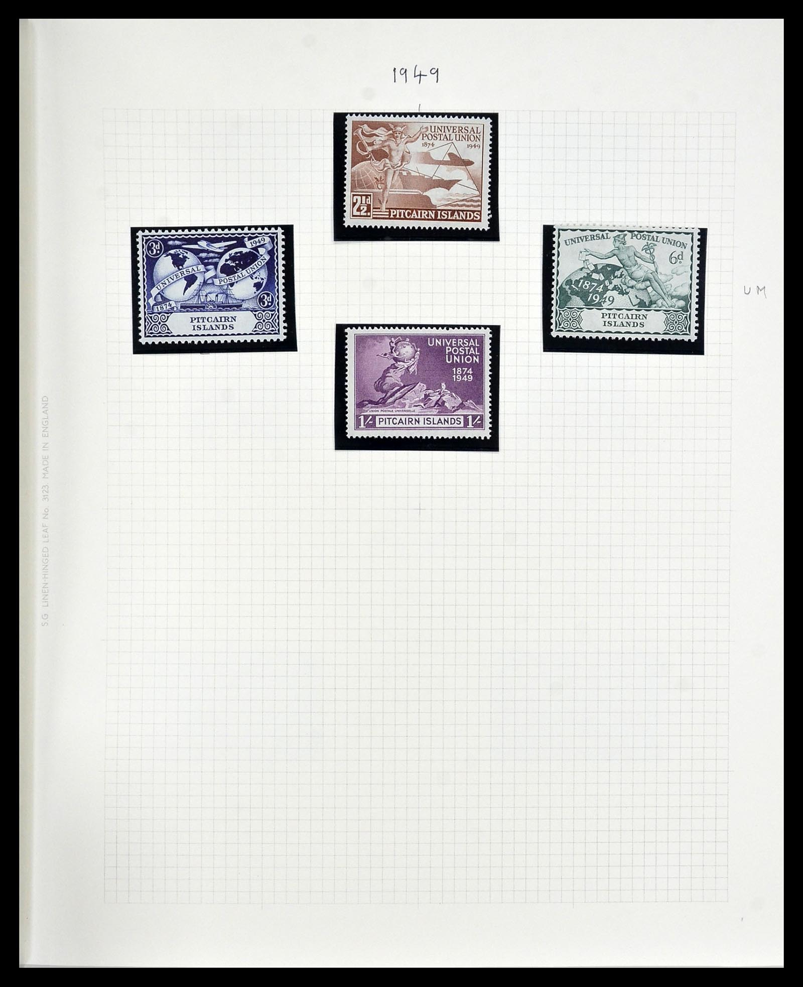 34213 009 - Postzegelverzameling 34213 Pitcairn eilanden 1940-1986.