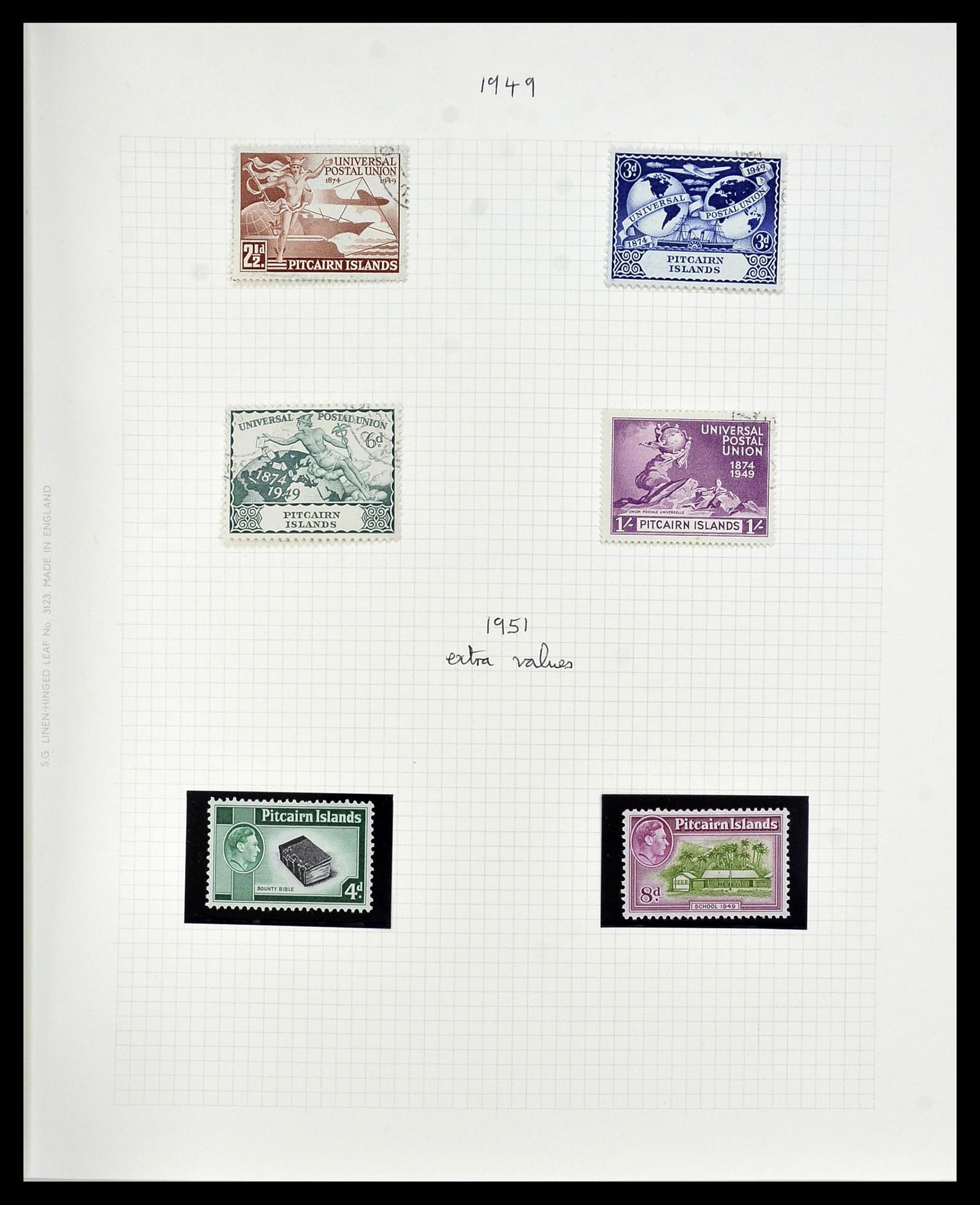 34213 010 - Postzegelverzameling 34213 Pitcairn eilanden 1940-1986.