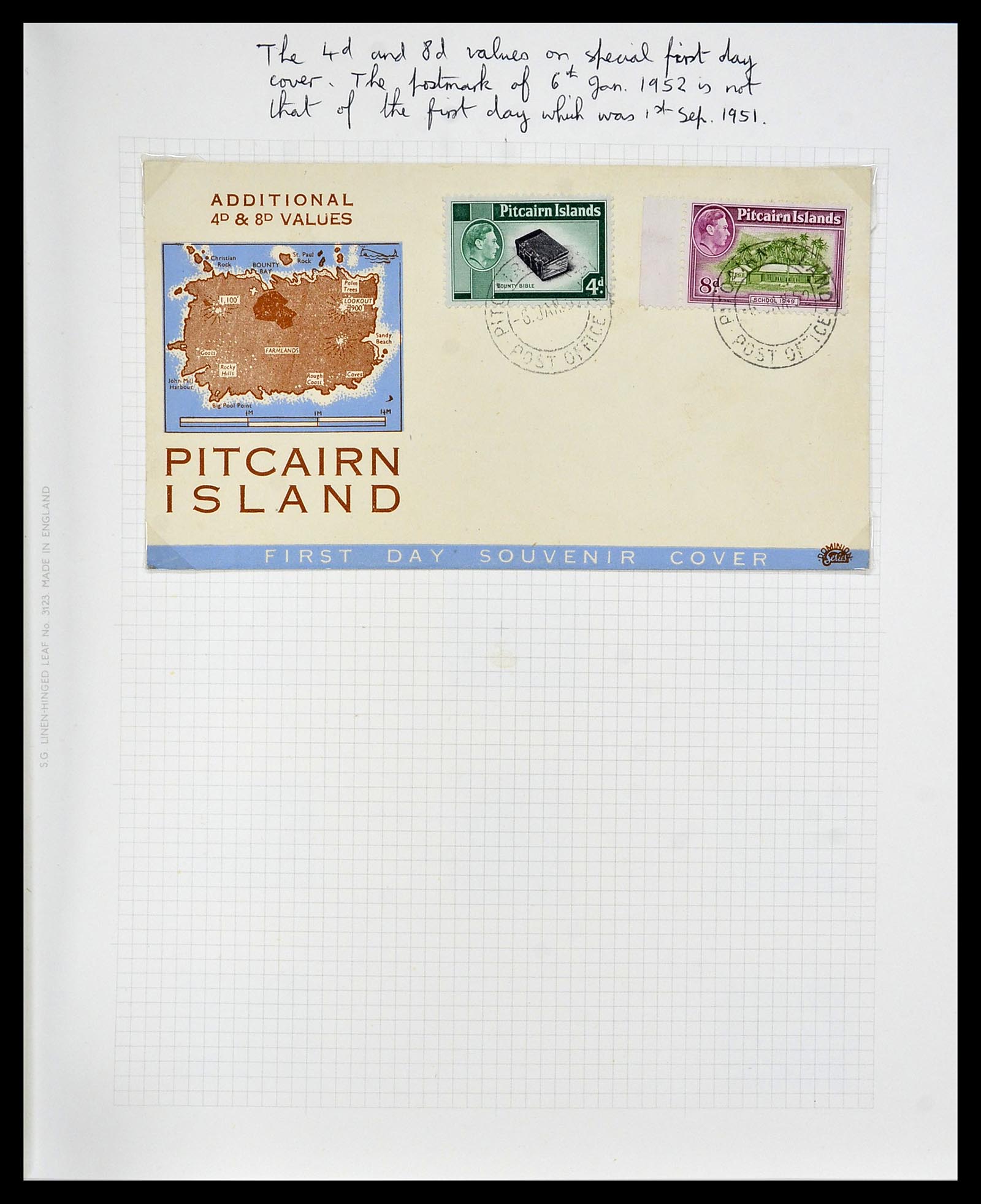 34213 011 - Postzegelverzameling 34213 Pitcairn eilanden 1940-1986.