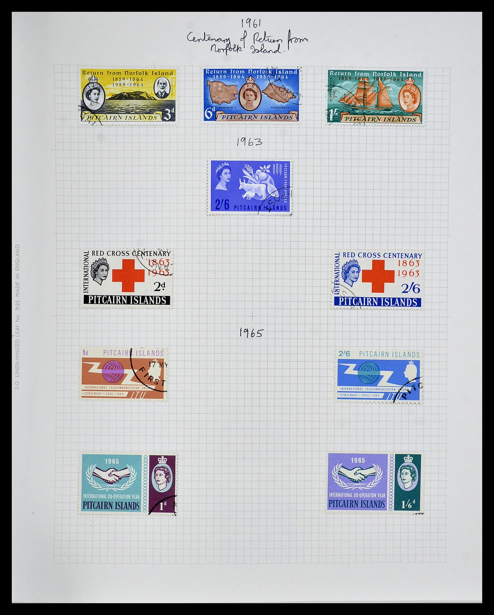 34213 013 - Postzegelverzameling 34213 Pitcairn eilanden 1940-1986.