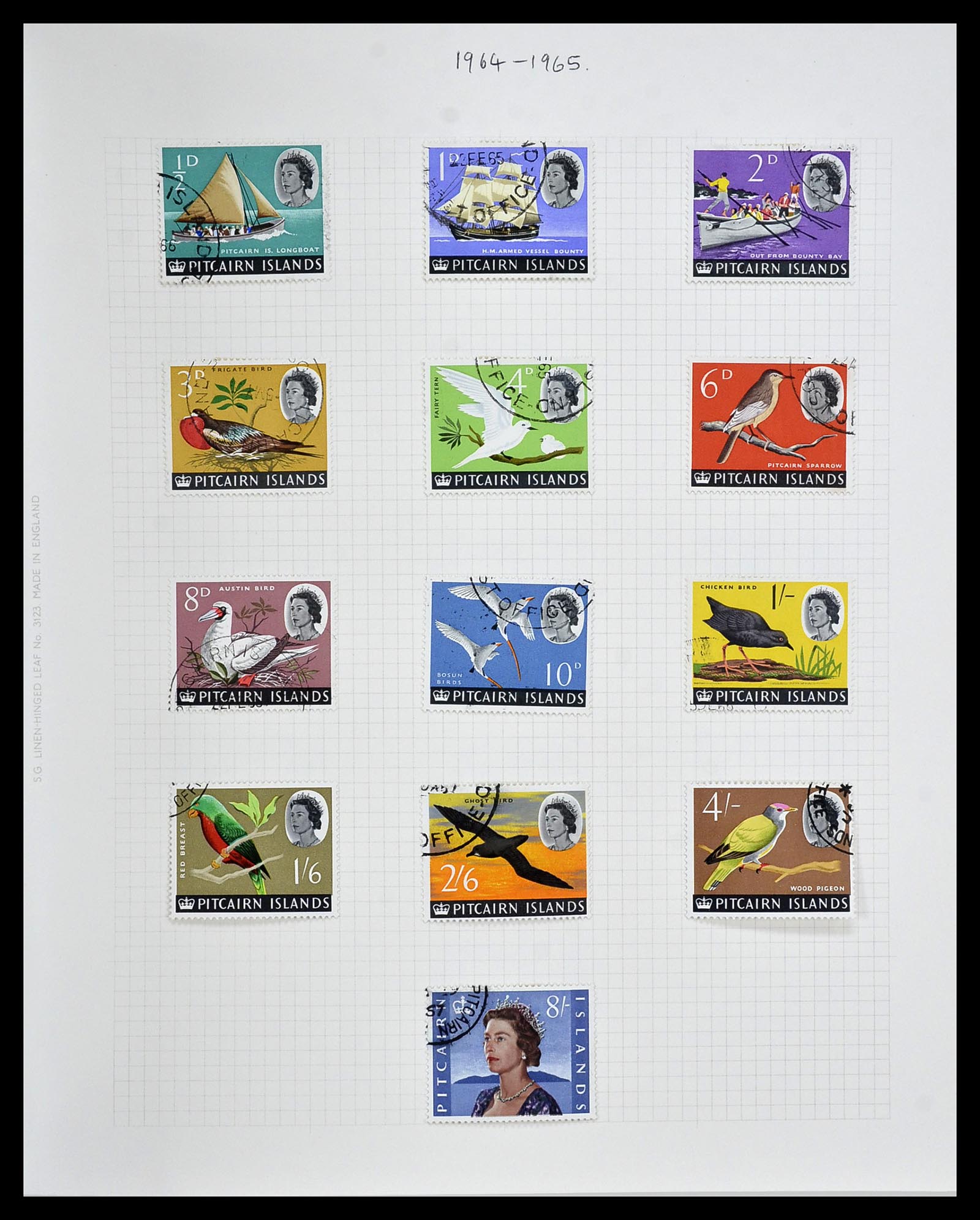 34213 014 - Postzegelverzameling 34213 Pitcairn eilanden 1940-1986.