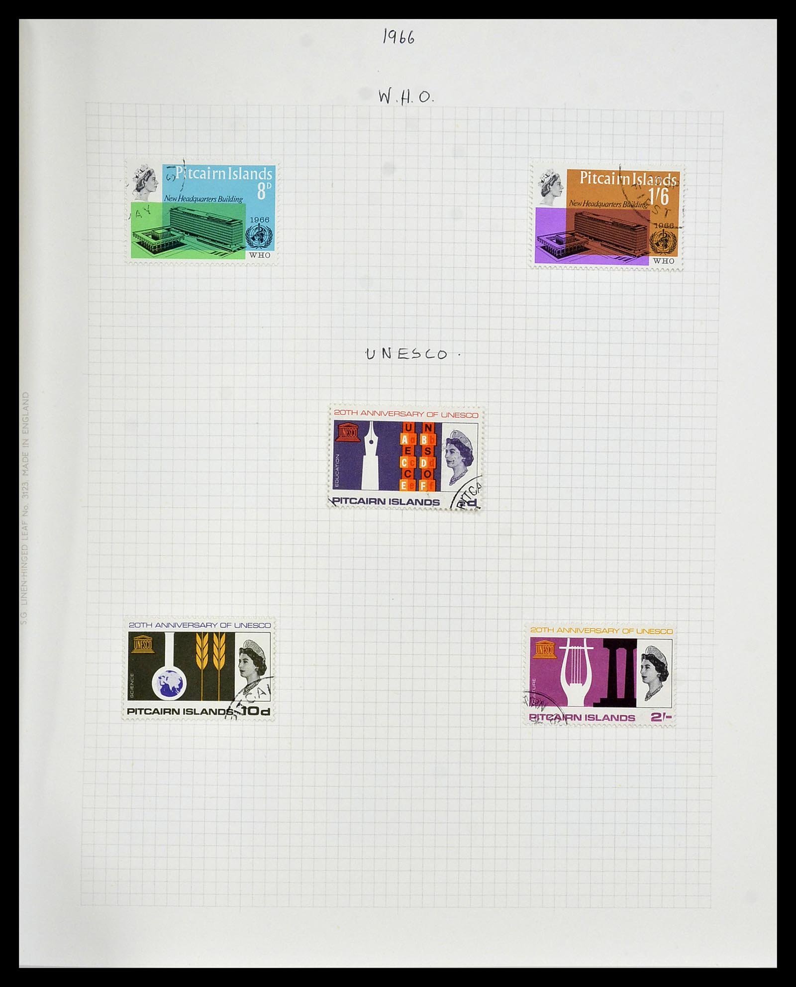 34213 016 - Postzegelverzameling 34213 Pitcairn eilanden 1940-1986.