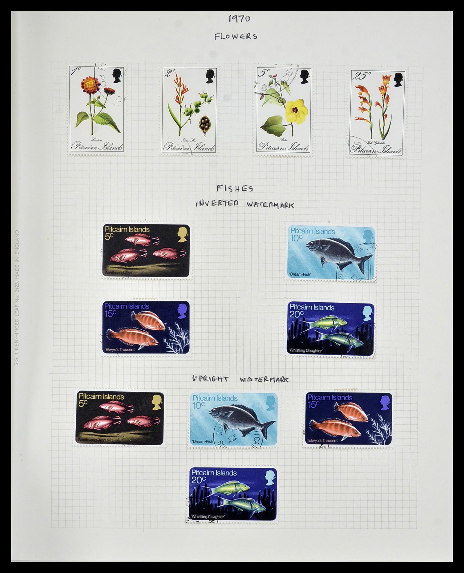 34213 021 - Postzegelverzameling 34213 Pitcairn eilanden 1940-1986.