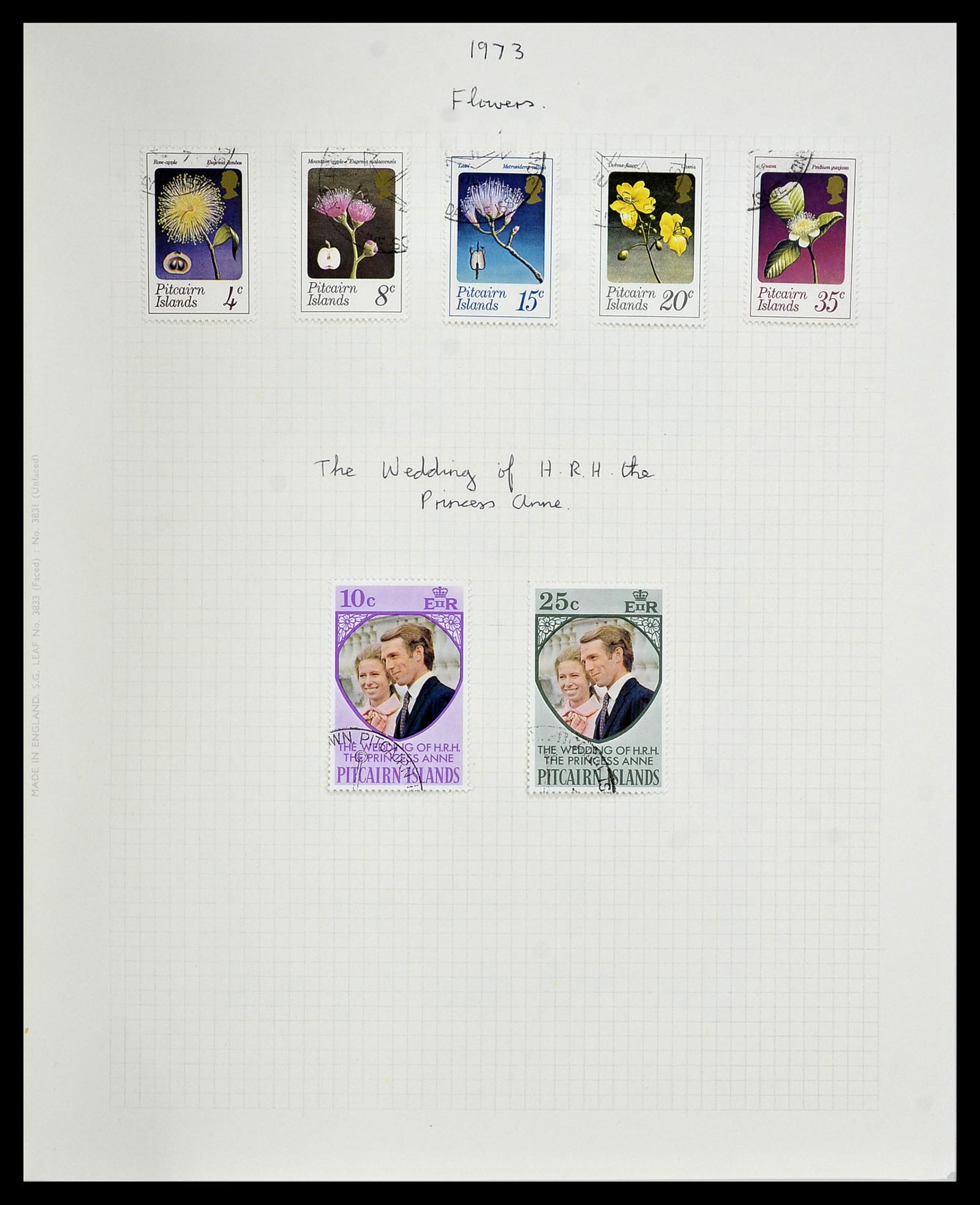34213 025 - Postzegelverzameling 34213 Pitcairn eilanden 1940-1986.