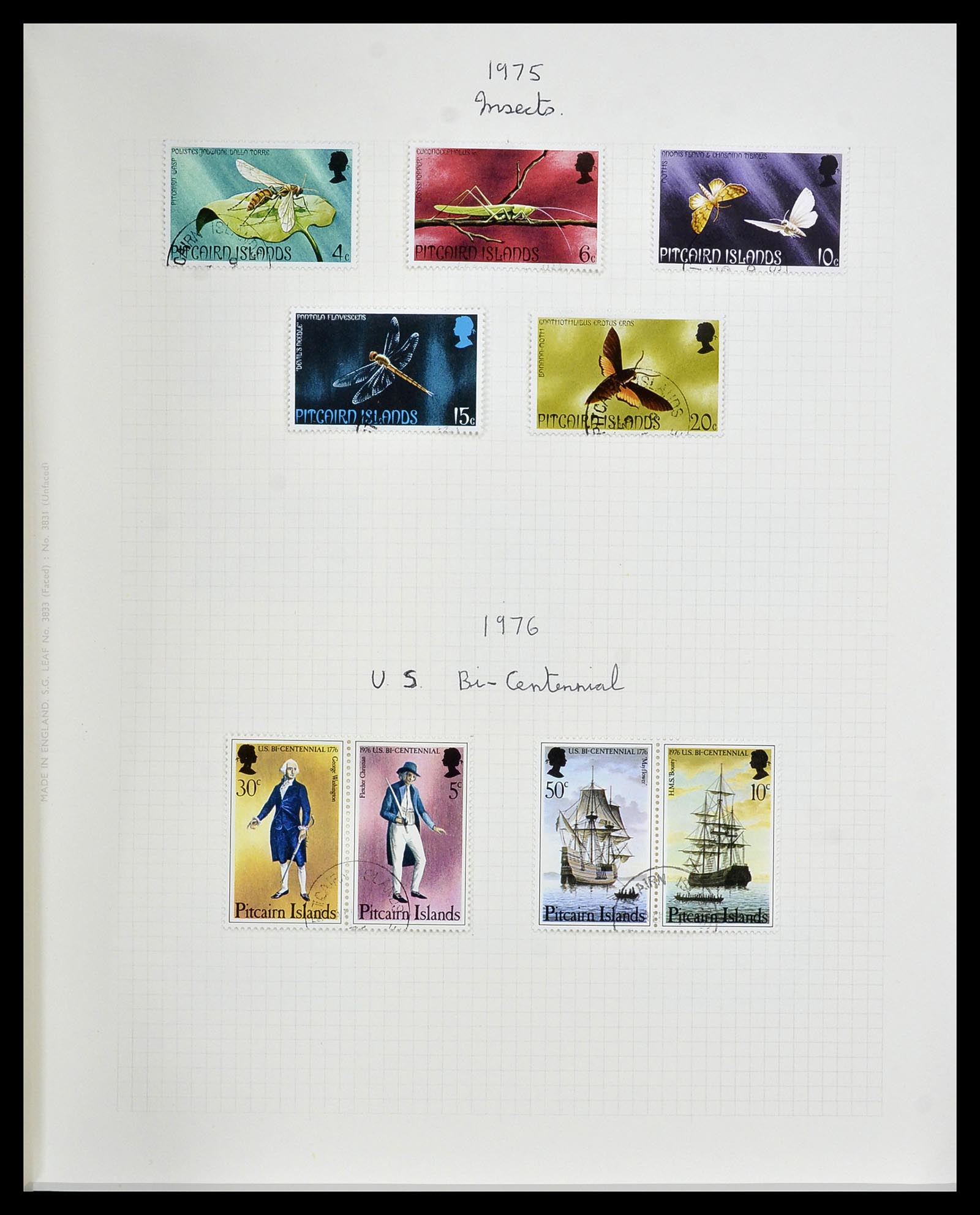 34213 030 - Postzegelverzameling 34213 Pitcairn eilanden 1940-1986.