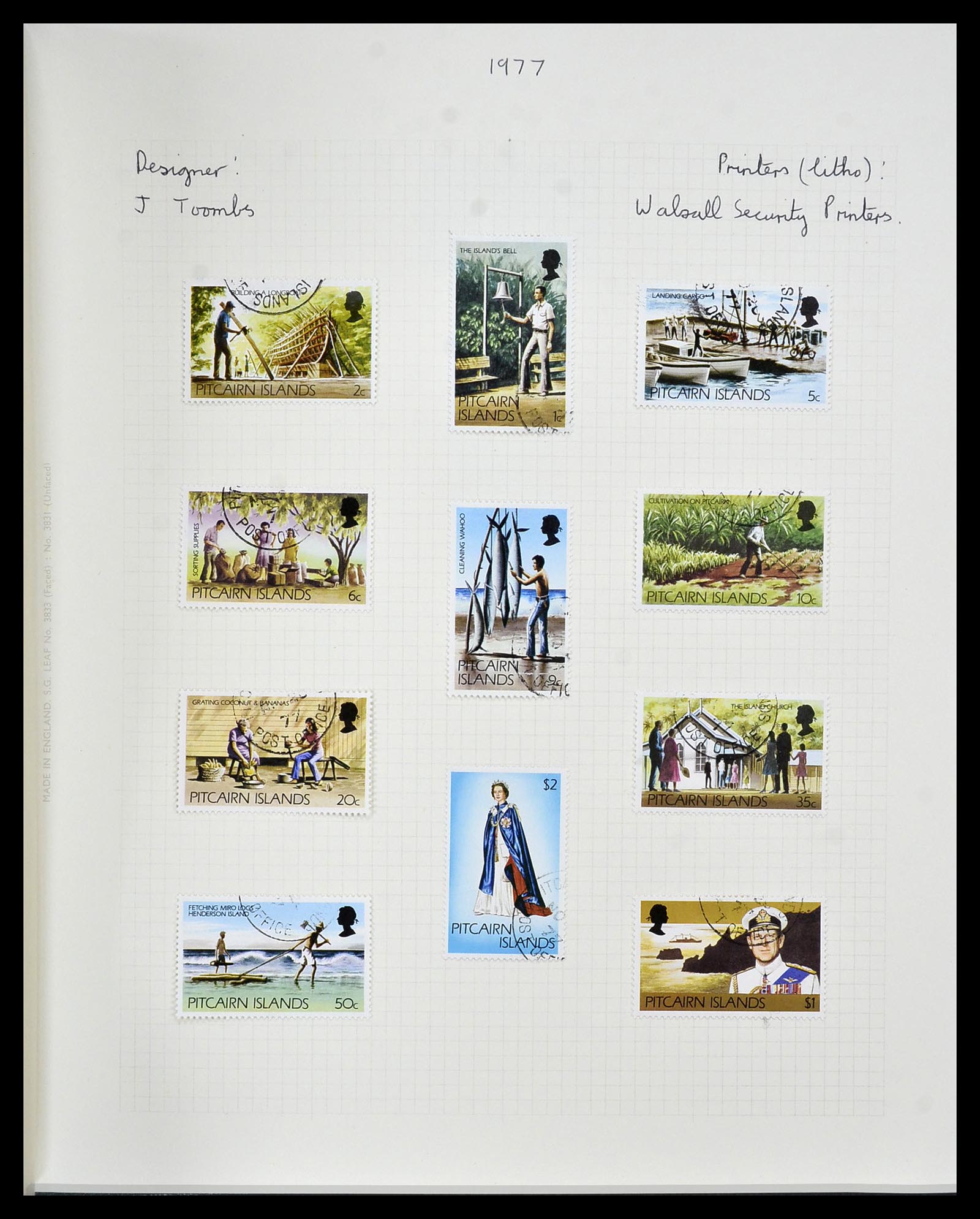 34213 031 - Postzegelverzameling 34213 Pitcairn eilanden 1940-1986.