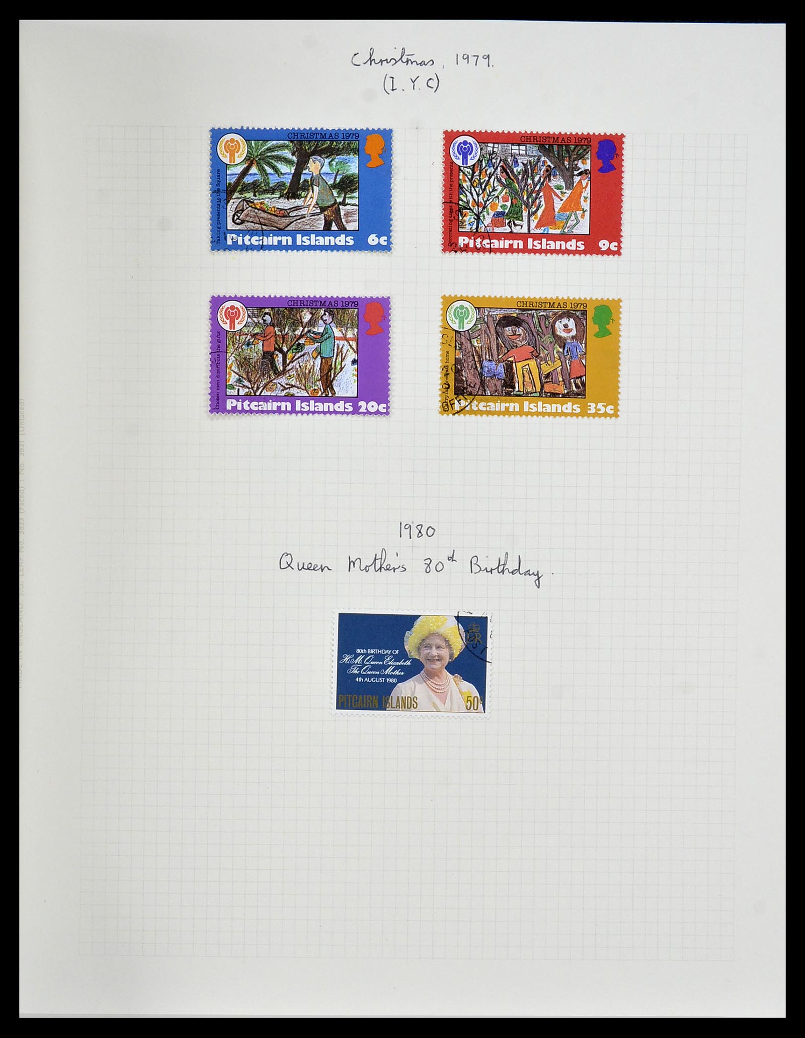 34213 036 - Postzegelverzameling 34213 Pitcairn eilanden 1940-1986.