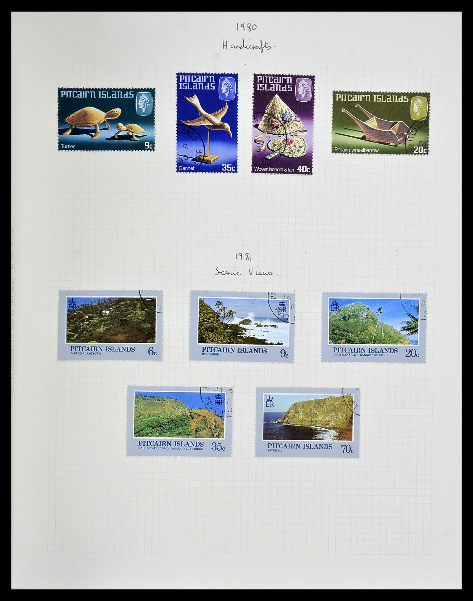 34213 038 - Postzegelverzameling 34213 Pitcairn eilanden 1940-1986.