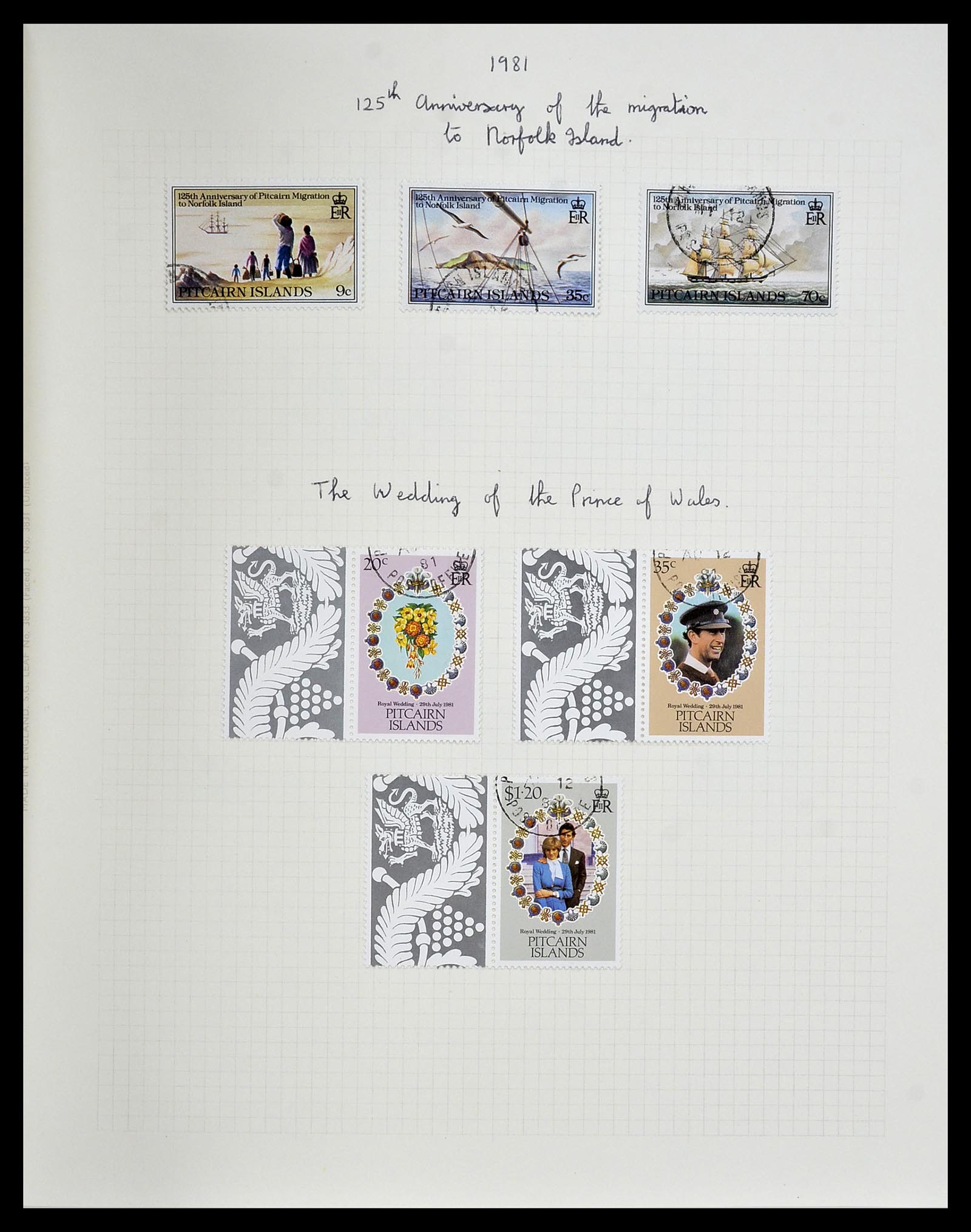34213 039 - Postzegelverzameling 34213 Pitcairn eilanden 1940-1986.