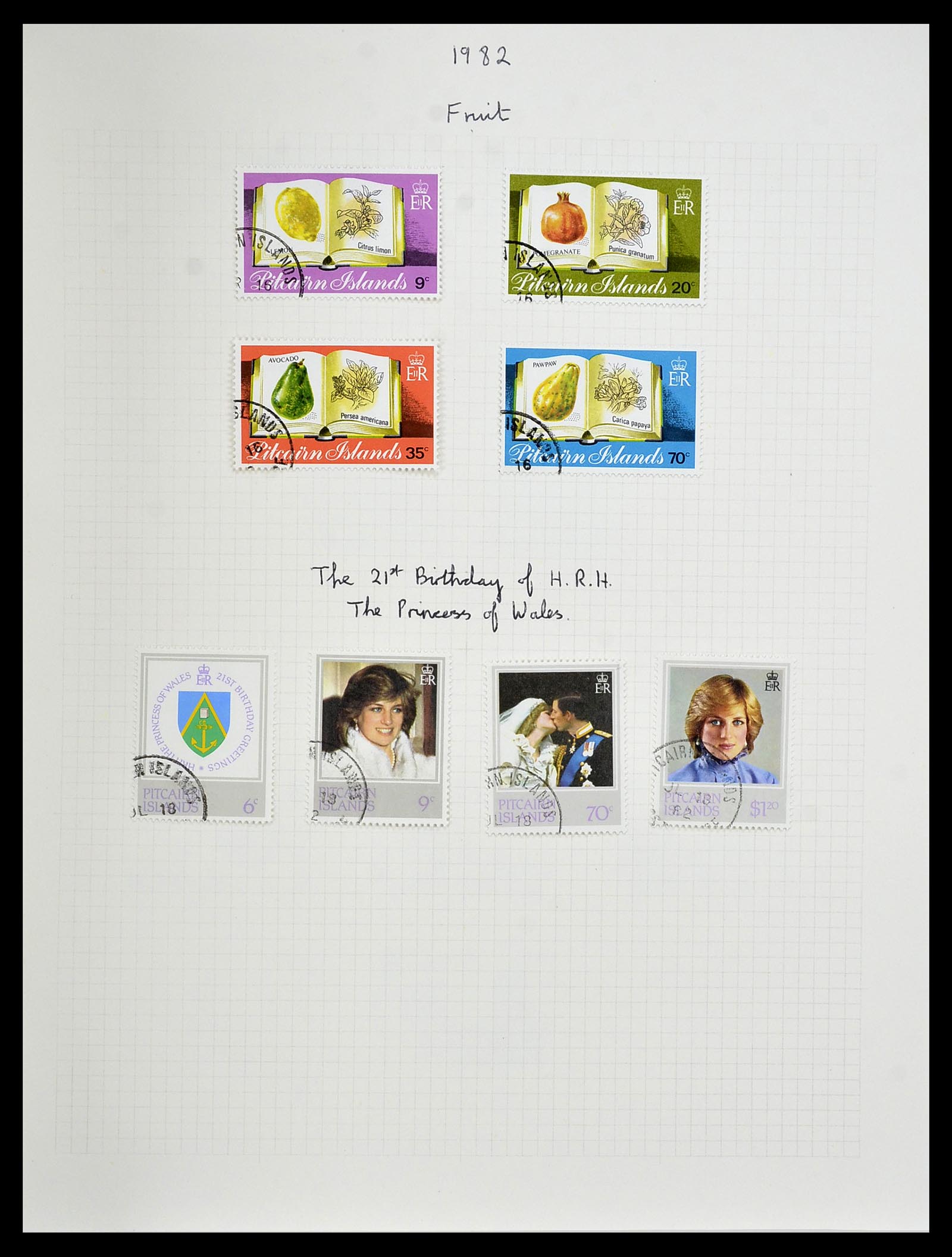 34213 040 - Postzegelverzameling 34213 Pitcairn eilanden 1940-1986.