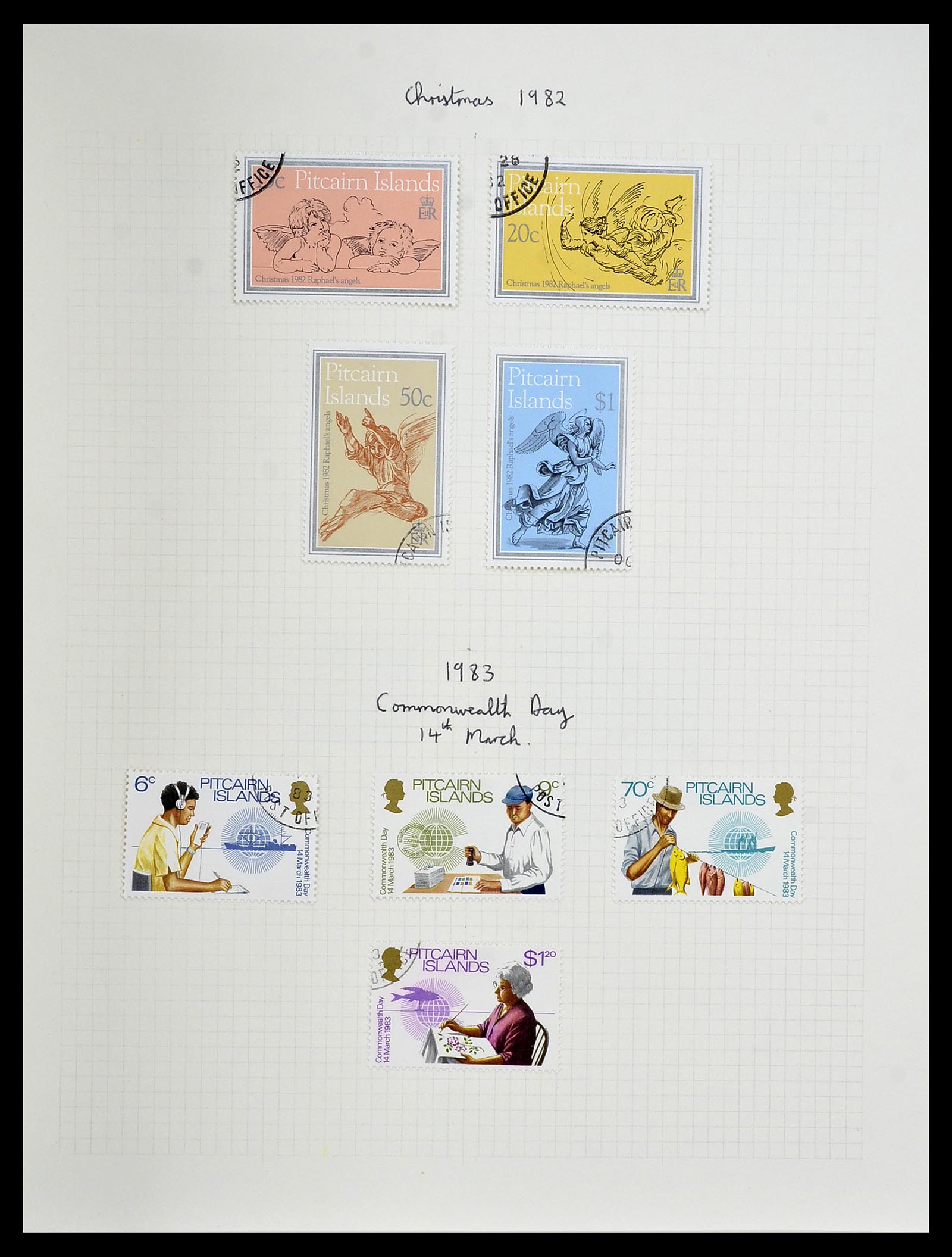 34213 041 - Postzegelverzameling 34213 Pitcairn eilanden 1940-1986.