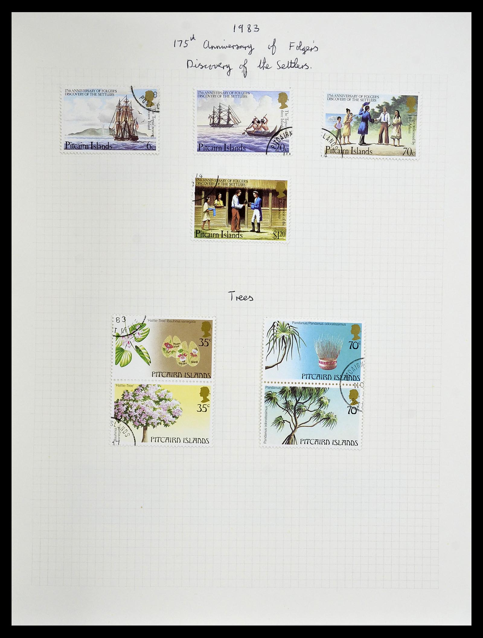 34213 042 - Postzegelverzameling 34213 Pitcairn eilanden 1940-1986.