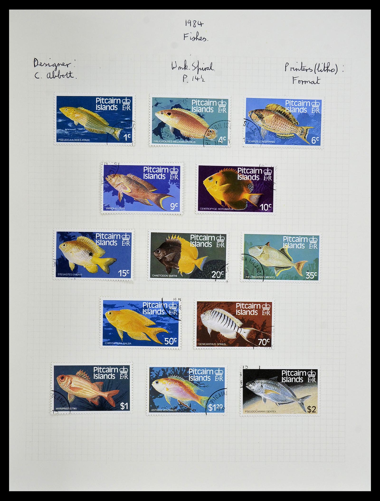 34213 043 - Postzegelverzameling 34213 Pitcairn eilanden 1940-1986.