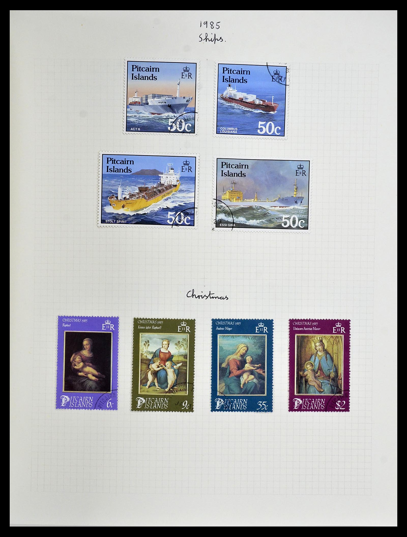 34213 046 - Postzegelverzameling 34213 Pitcairn eilanden 1940-1986.