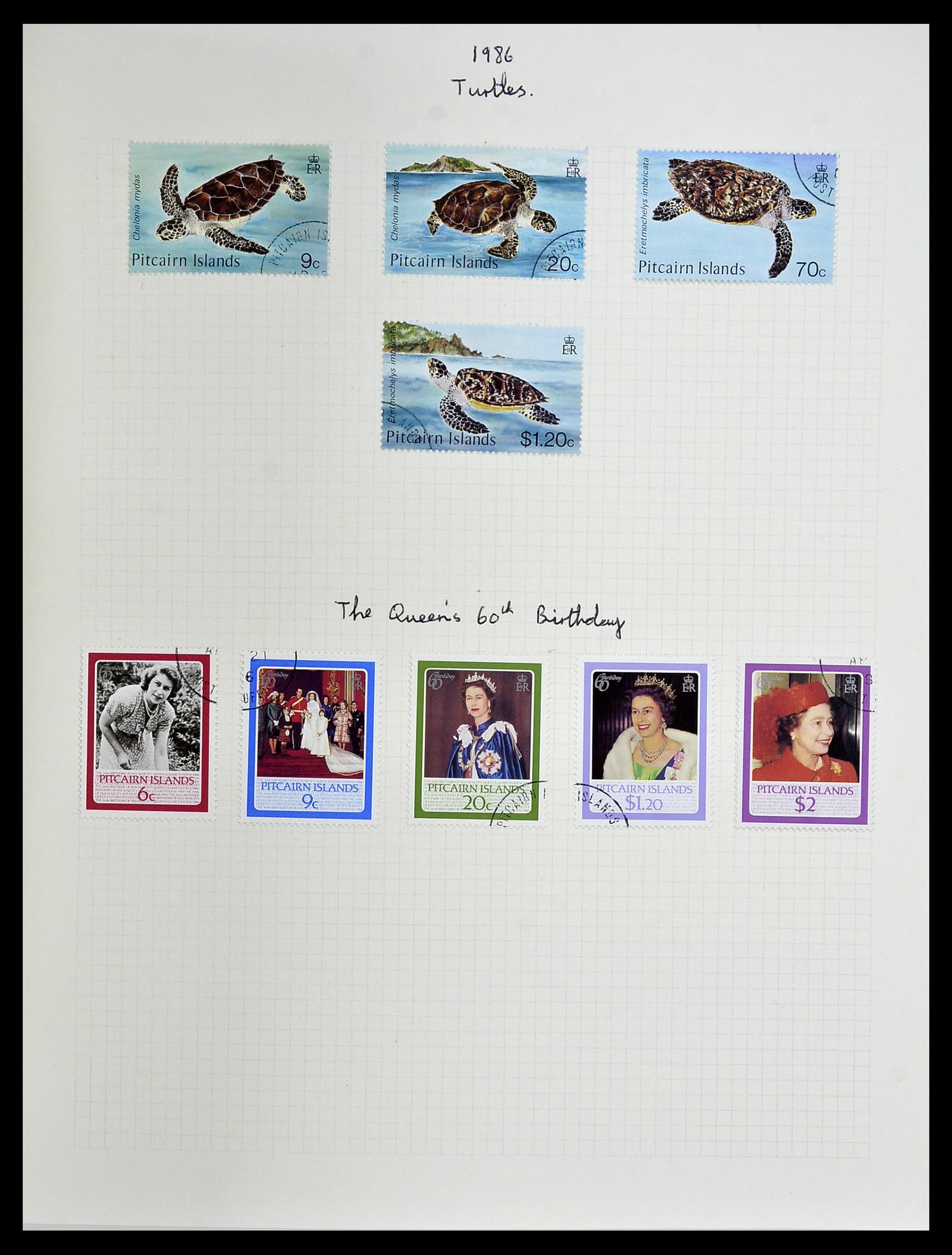 34213 047 - Postzegelverzameling 34213 Pitcairn eilanden 1940-1986.