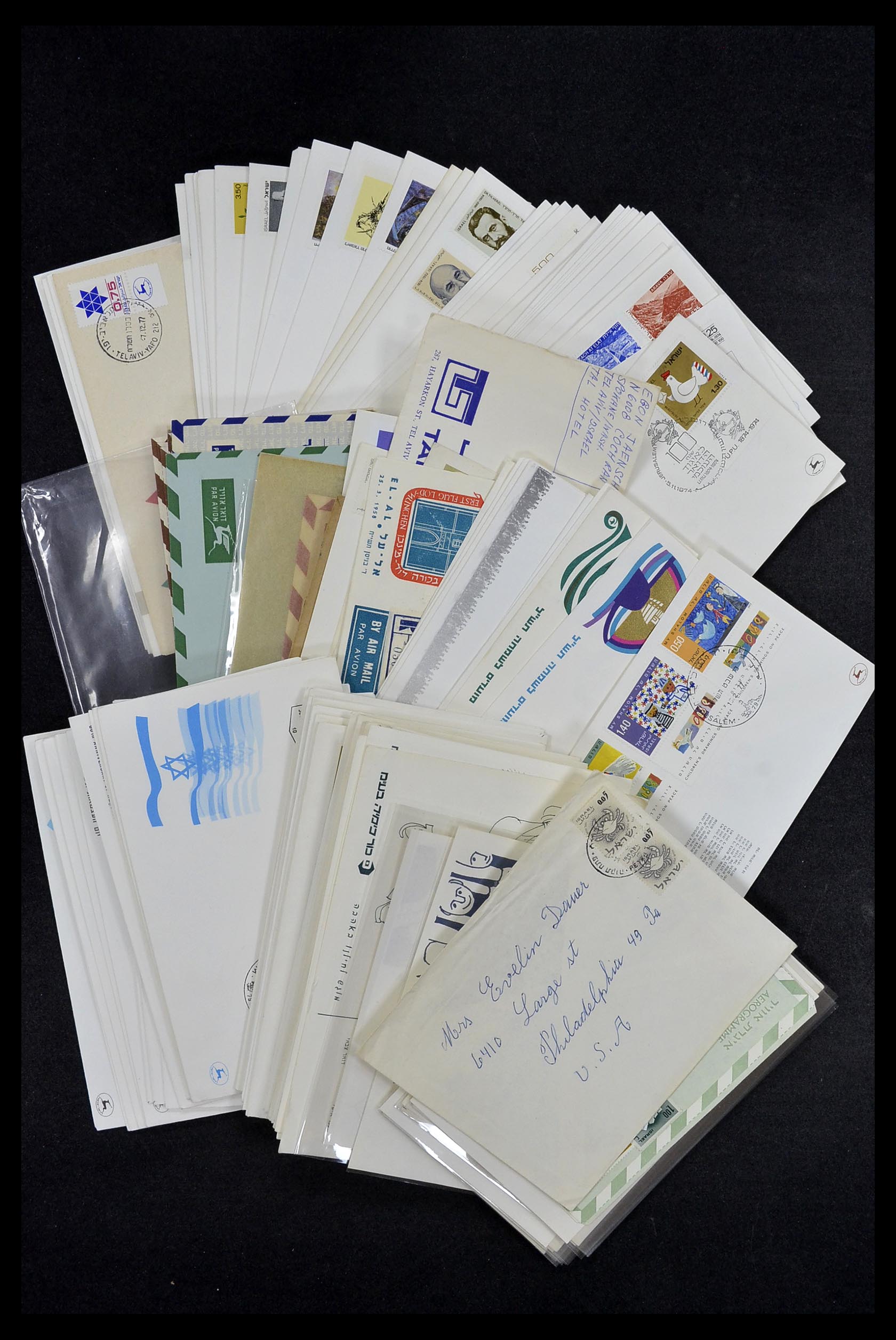 34217 001 - Postzegelverzameling 34217 Israël brieven en FDC's 1949-1985.