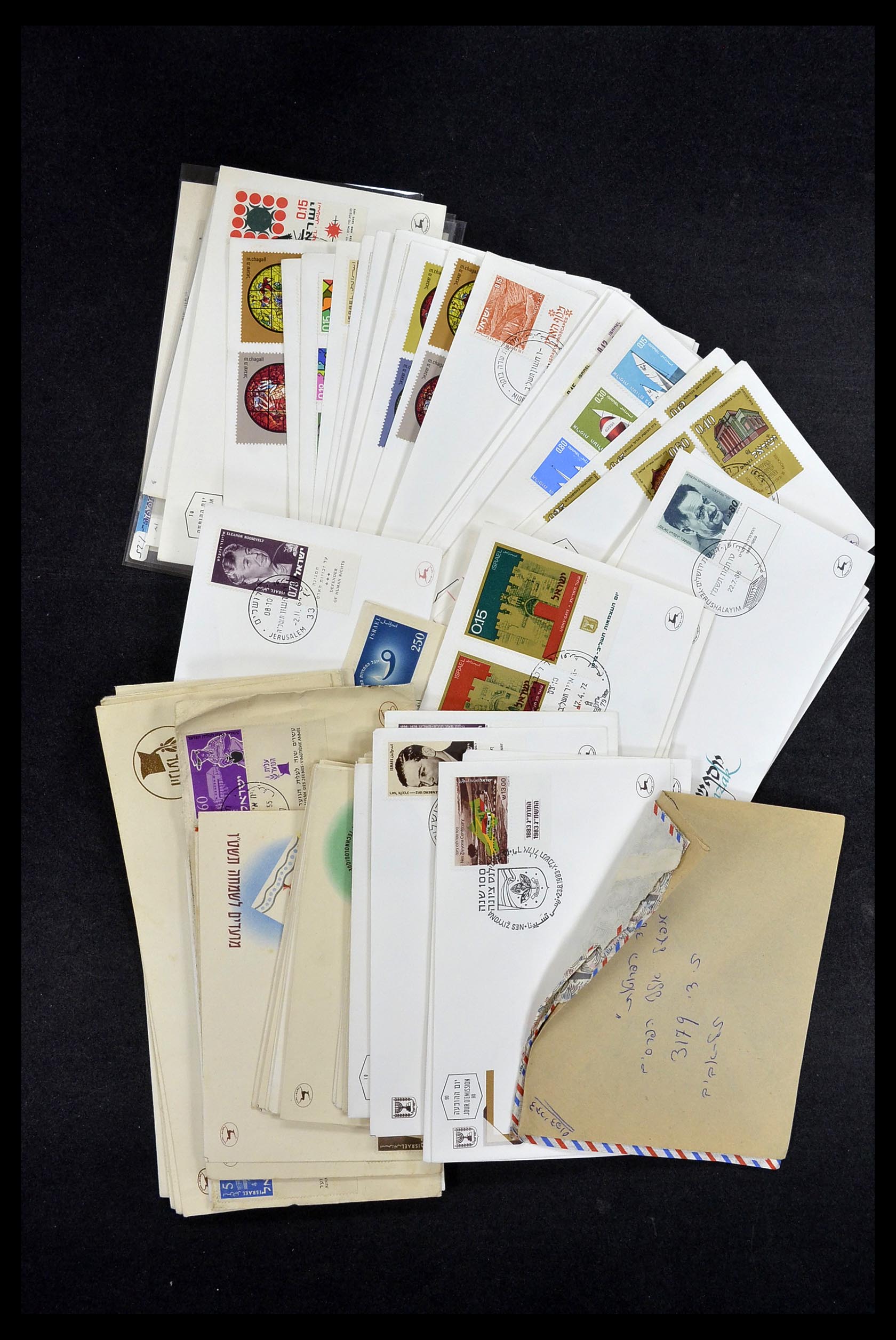 34217 002 - Postzegelverzameling 34217 Israël brieven en FDC's 1949-1985.
