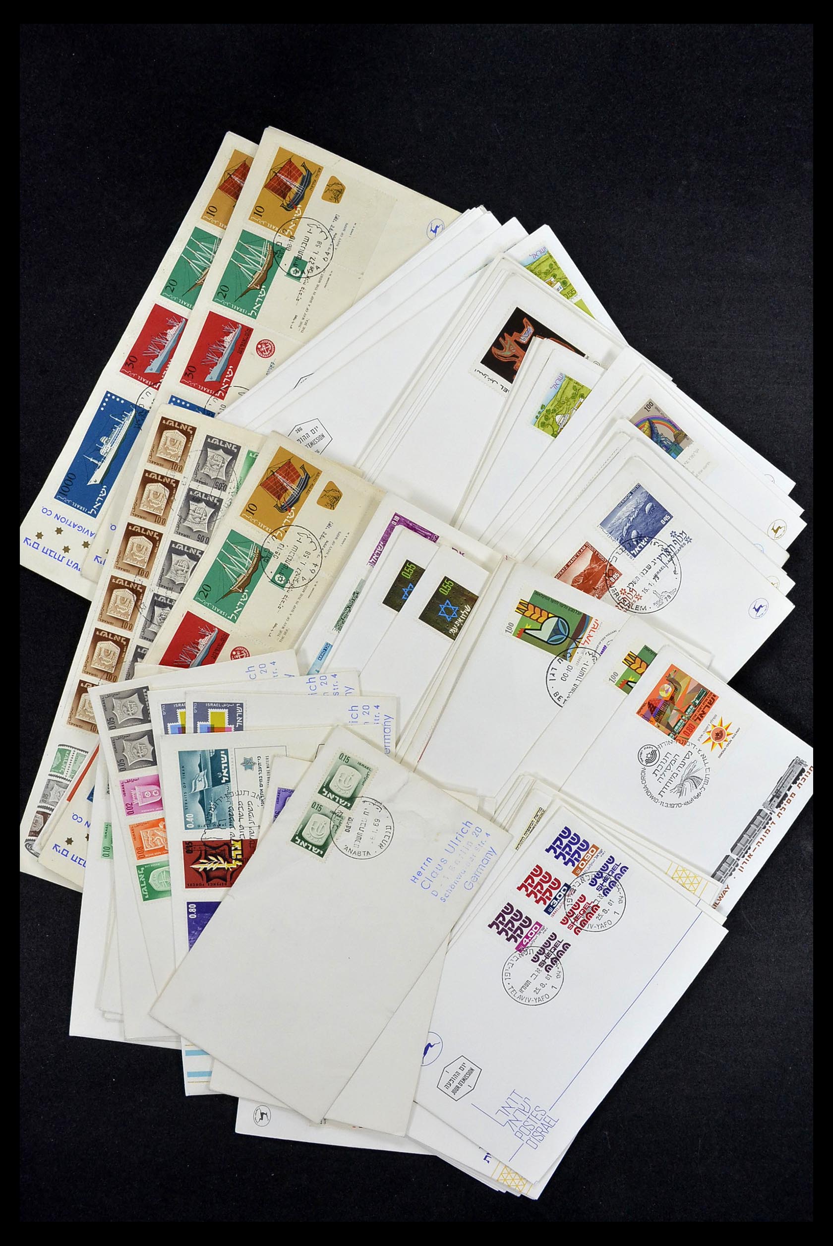 34217 004 - Postzegelverzameling 34217 Israël brieven en FDC's 1949-1985.