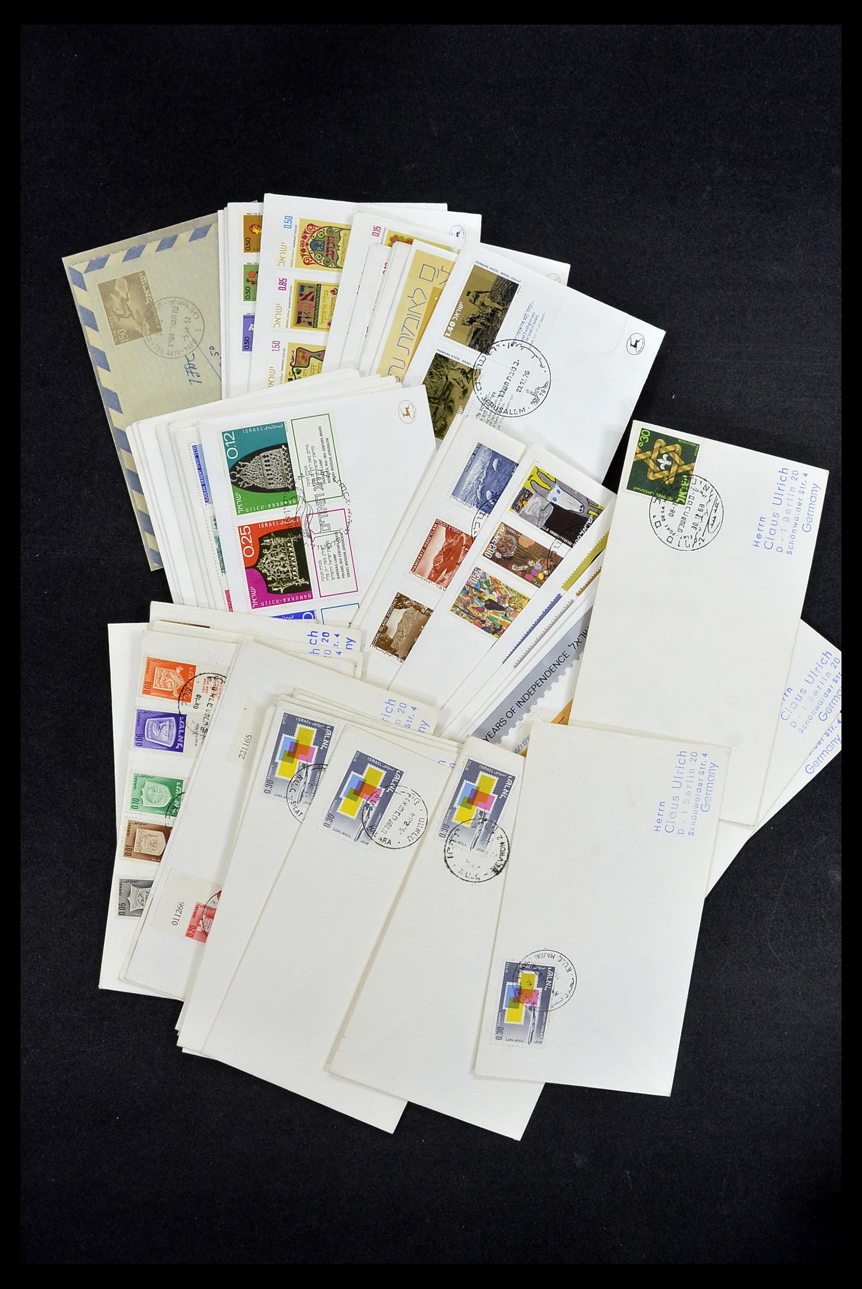 34217 005 - Postzegelverzameling 34217 Israël brieven en FDC's 1949-1985.