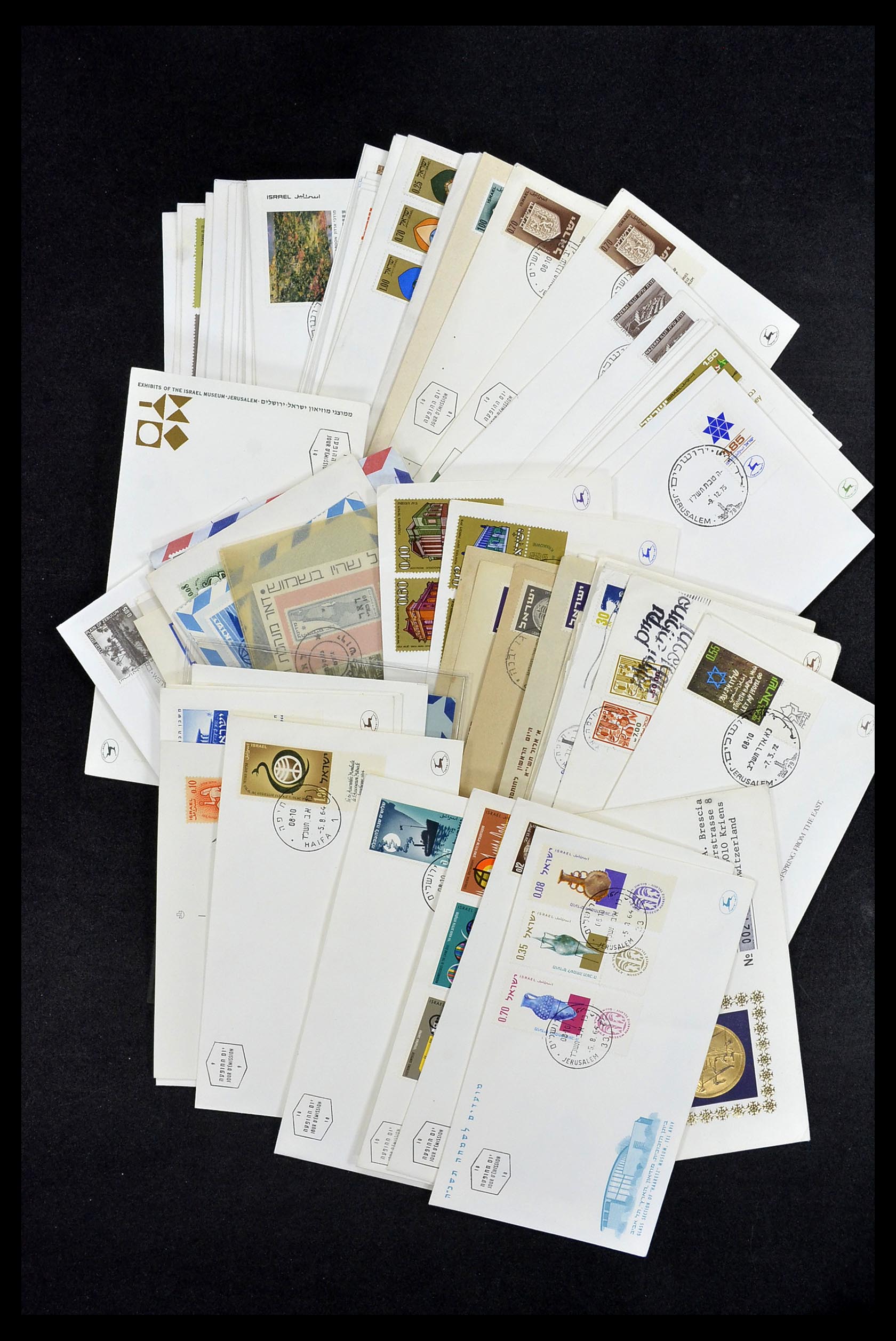 34217 007 - Postzegelverzameling 34217 Israël brieven en FDC's 1949-1985.