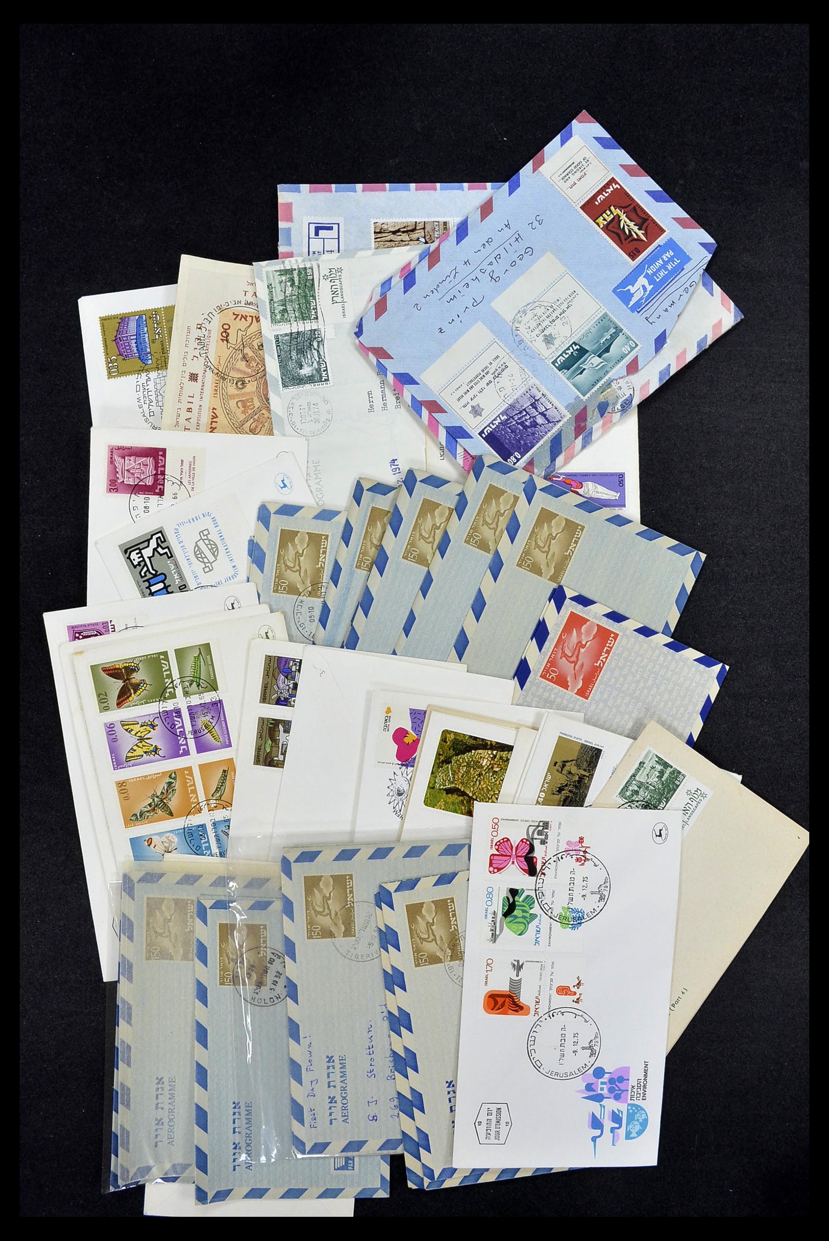 34217 009 - Postzegelverzameling 34217 Israël brieven en FDC's 1949-1985.