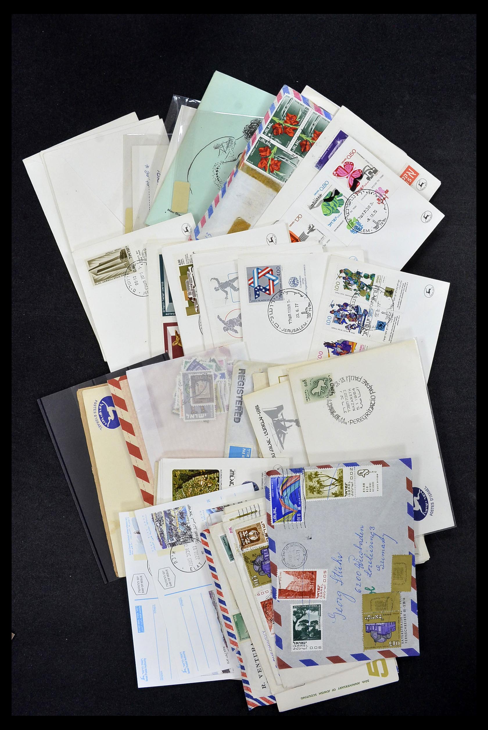 34217 010 - Postzegelverzameling 34217 Israël brieven en FDC's 1949-1985.