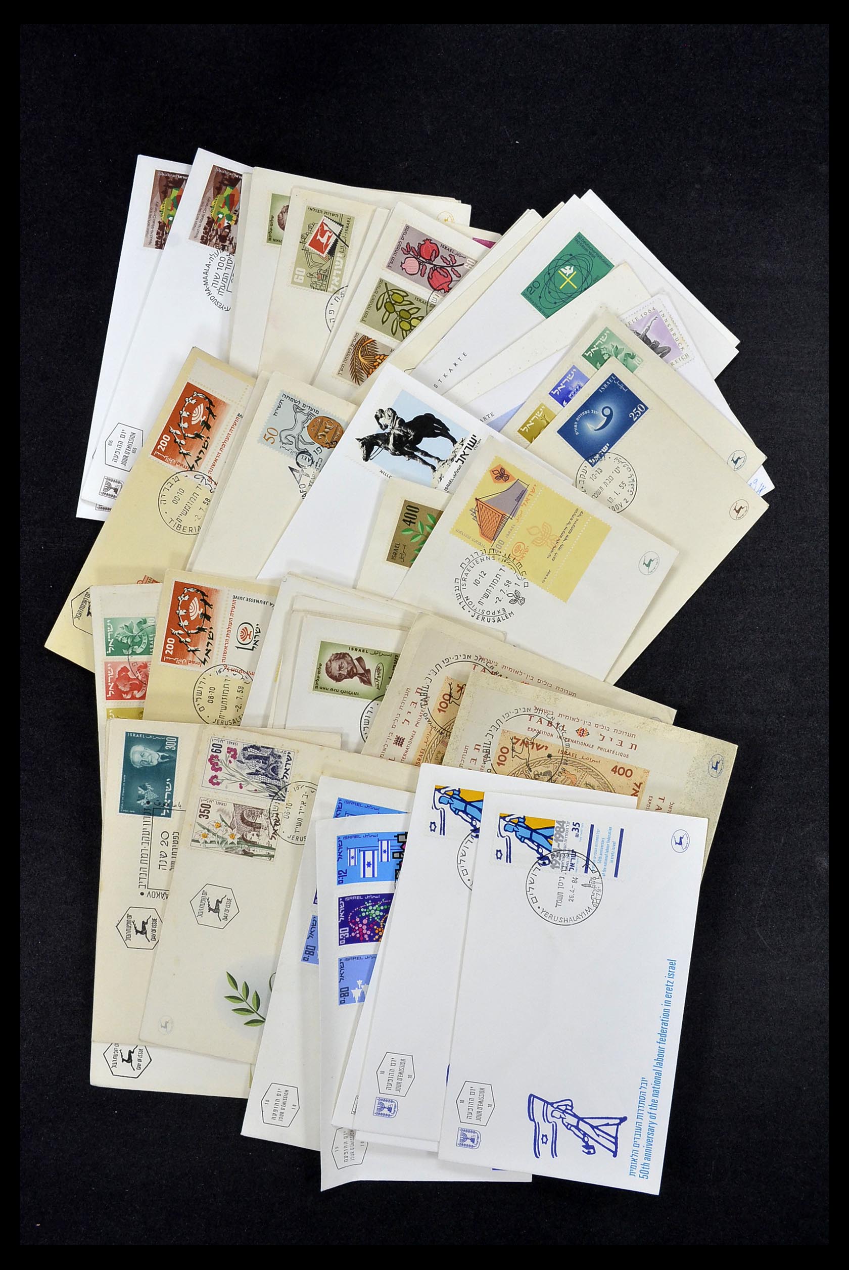 34217 012 - Postzegelverzameling 34217 Israël brieven en FDC's 1949-1985.