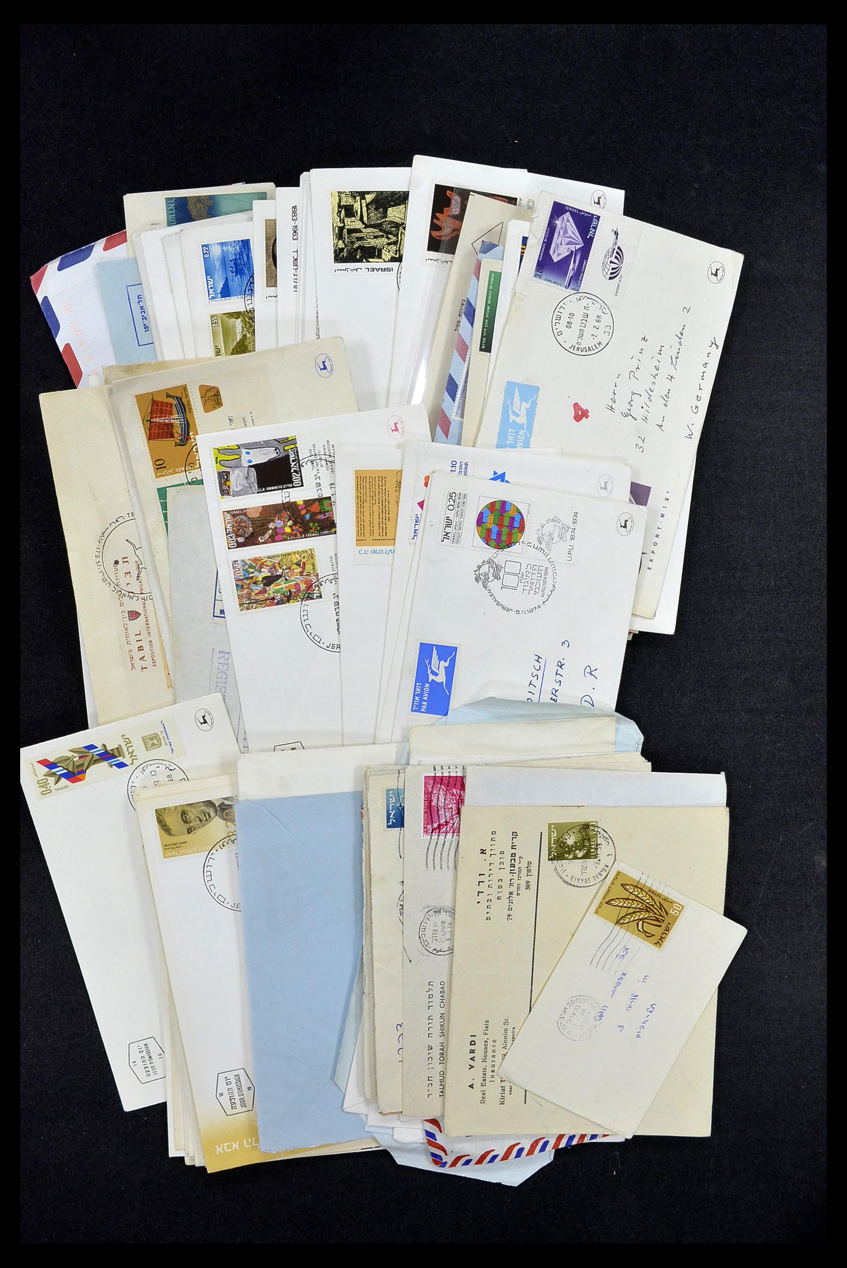 34217 015 - Postzegelverzameling 34217 Israël brieven en FDC's 1949-1985.