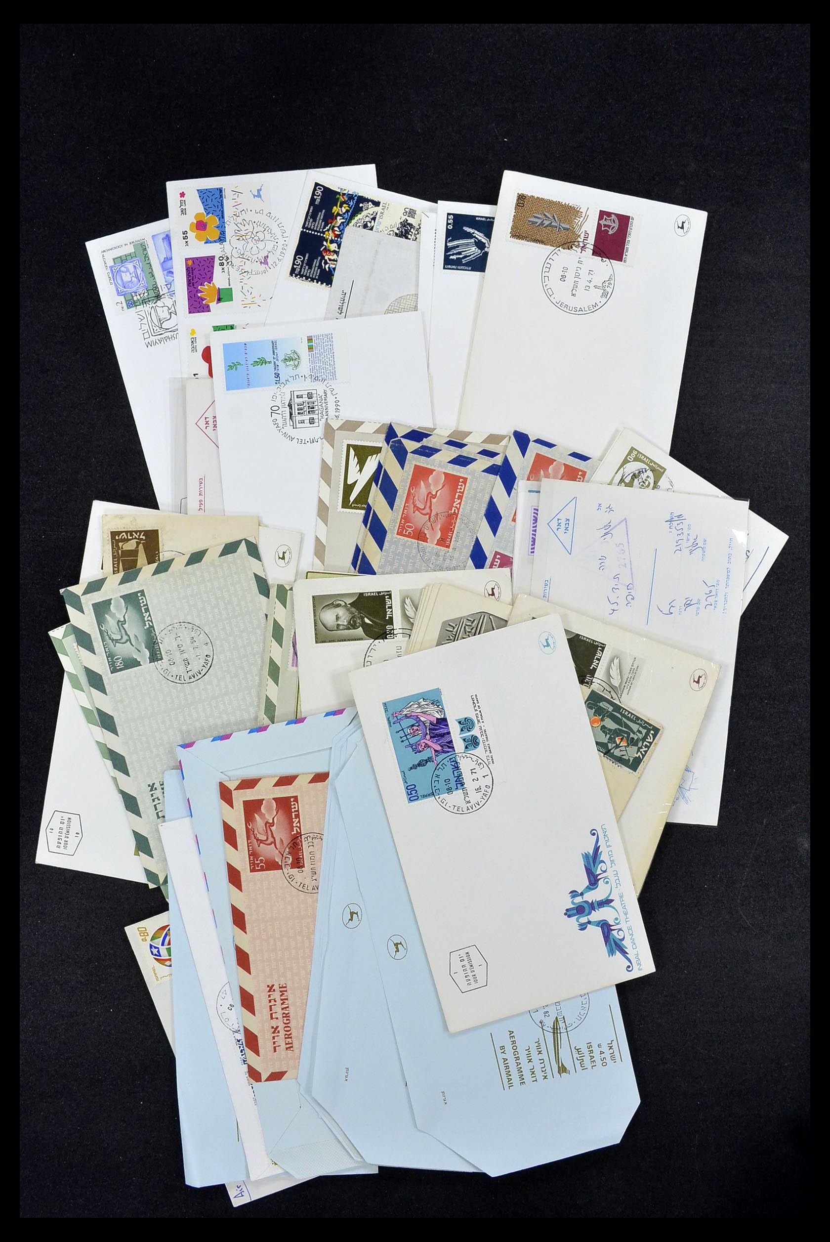 34217 016 - Postzegelverzameling 34217 Israël brieven en FDC's 1949-1985.
