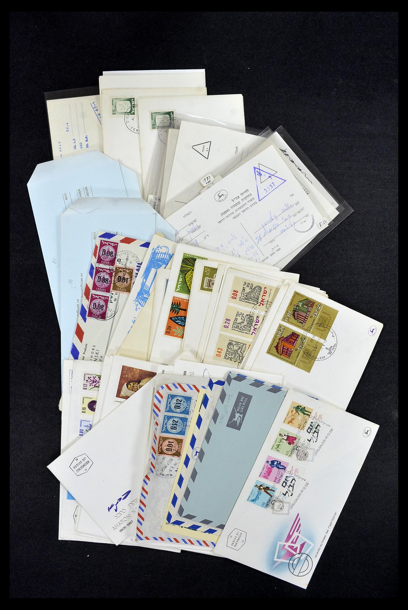 34217 017 - Postzegelverzameling 34217 Israël brieven en FDC's 1949-1985.