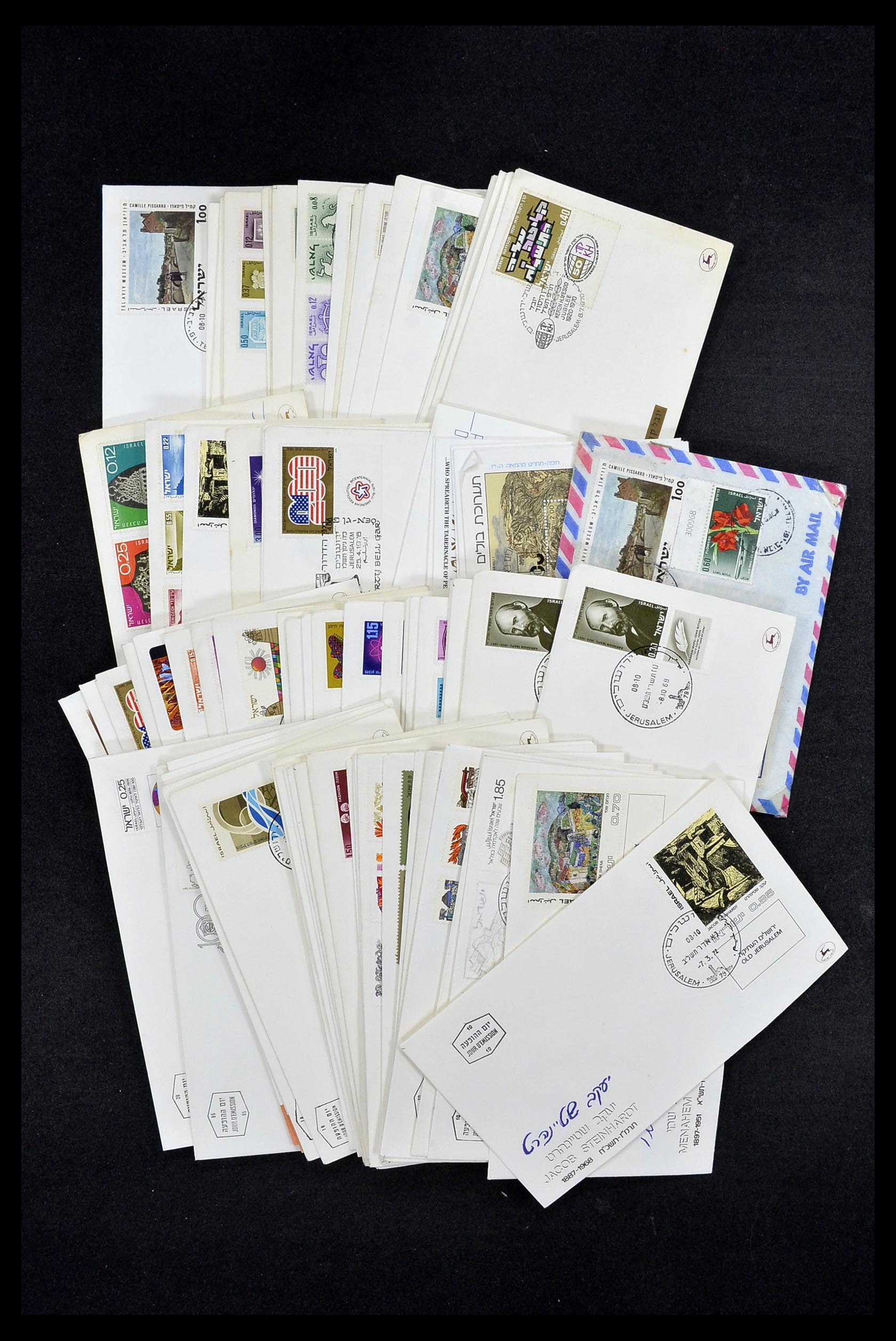 34217 018 - Postzegelverzameling 34217 Israël brieven en FDC's 1949-1985.