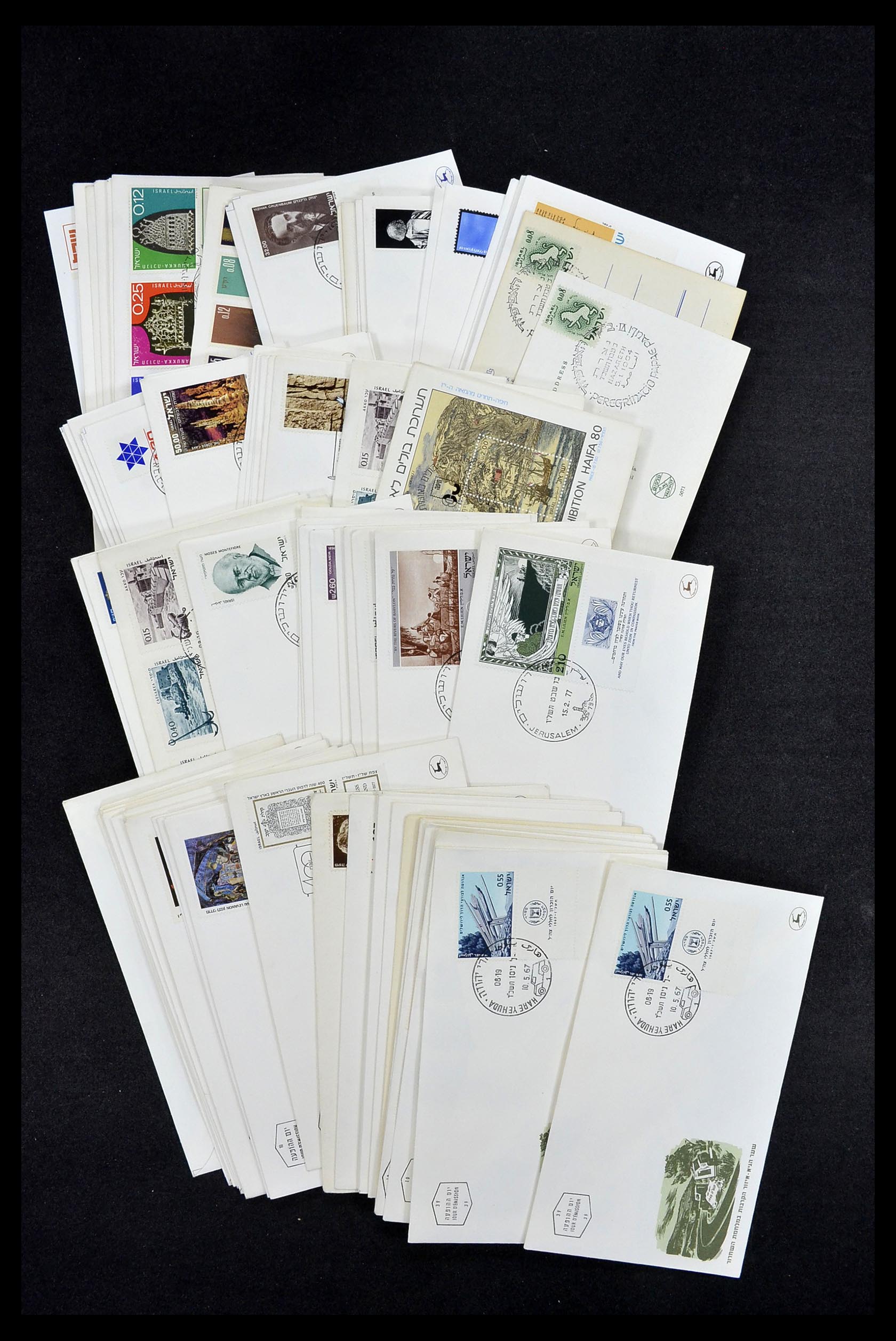 34217 019 - Postzegelverzameling 34217 Israël brieven en FDC's 1949-1985.