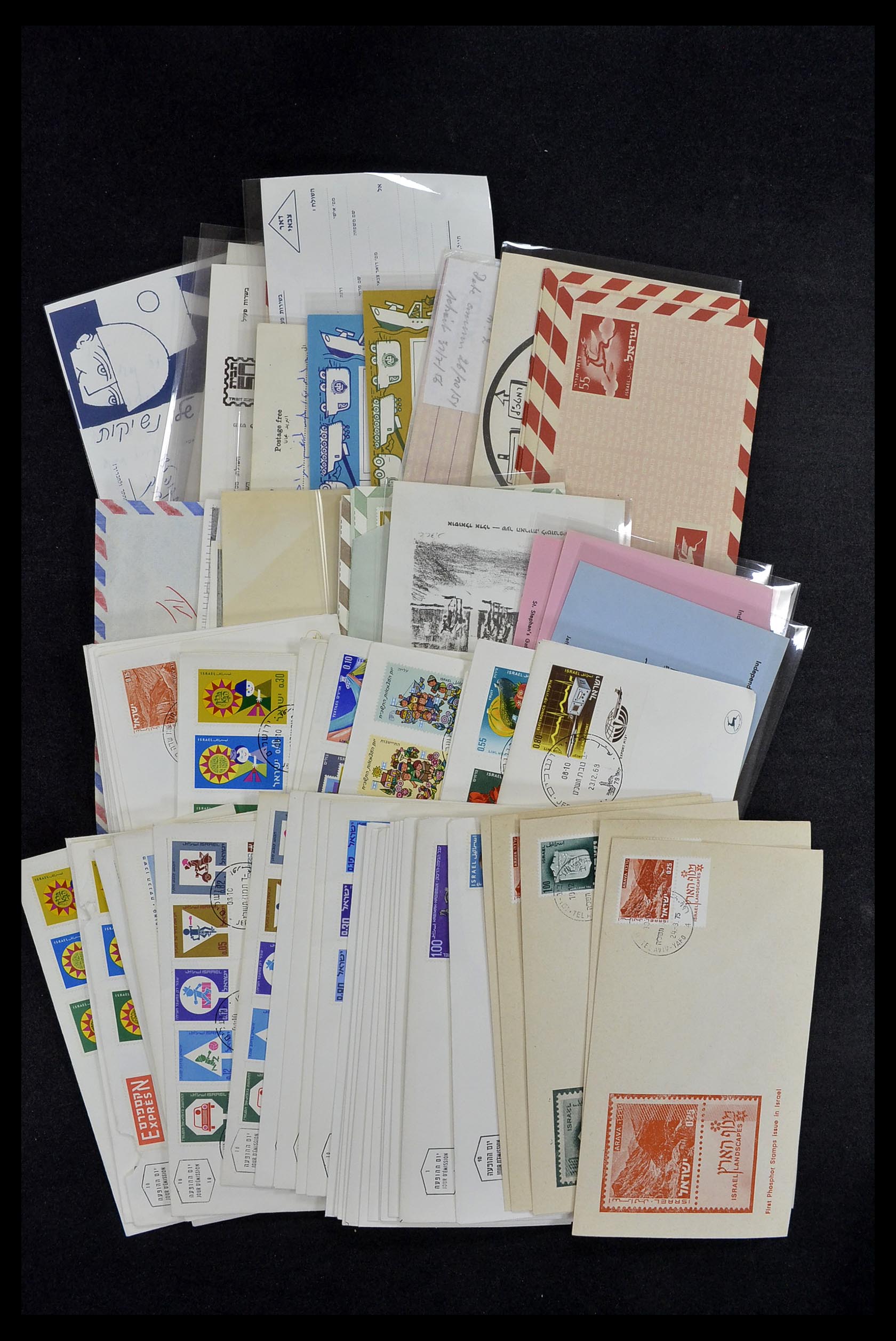 34217 020 - Postzegelverzameling 34217 Israël brieven en FDC's 1949-1985.