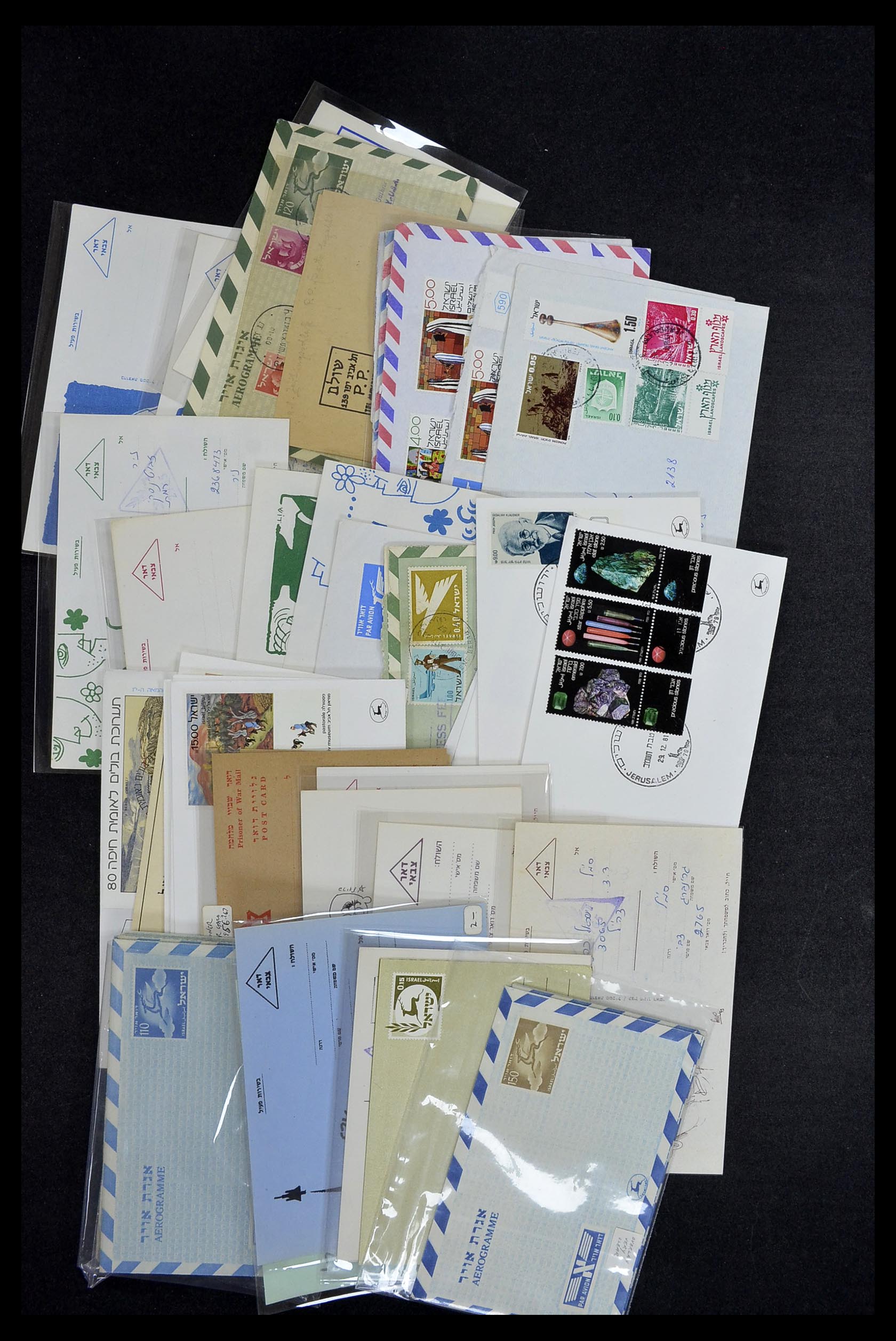 34217 022 - Postzegelverzameling 34217 Israël brieven en FDC's 1949-1985.