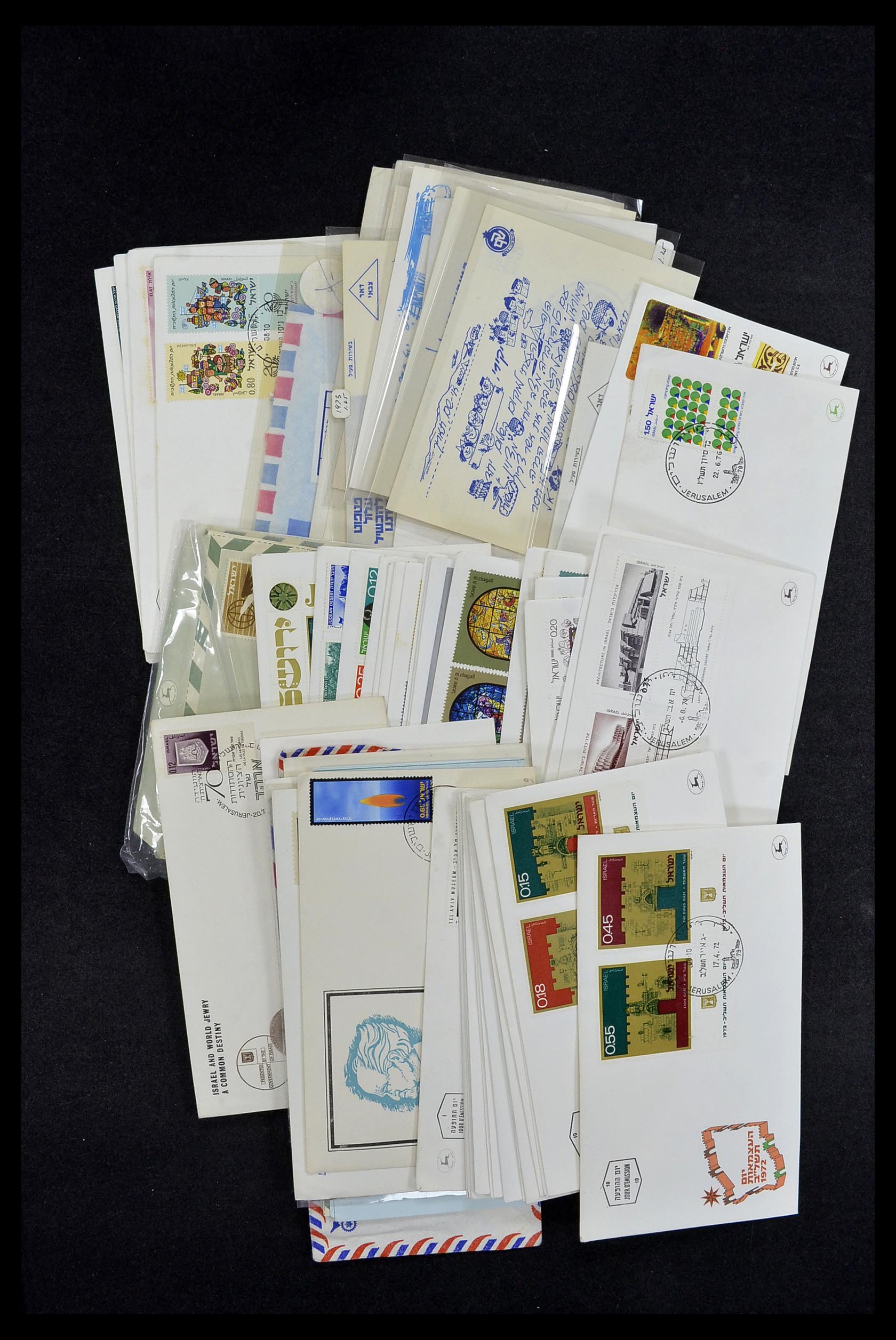 34217 023 - Postzegelverzameling 34217 Israël brieven en FDC's 1949-1985.