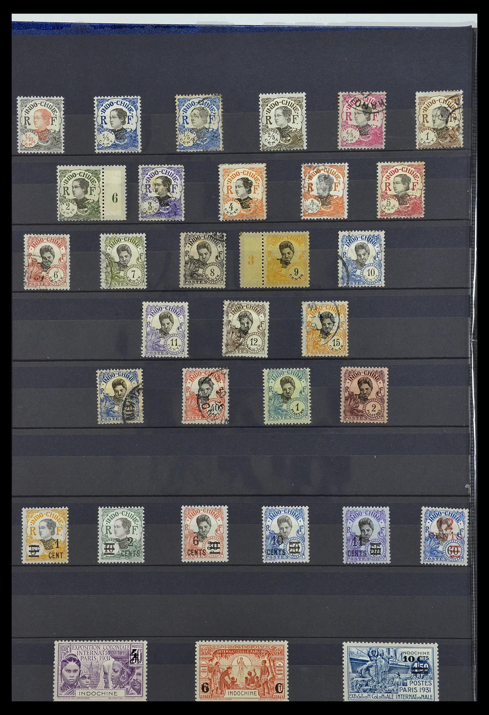 34218 004 - Postzegelverzameling 34218 Indochine 1889-1945.