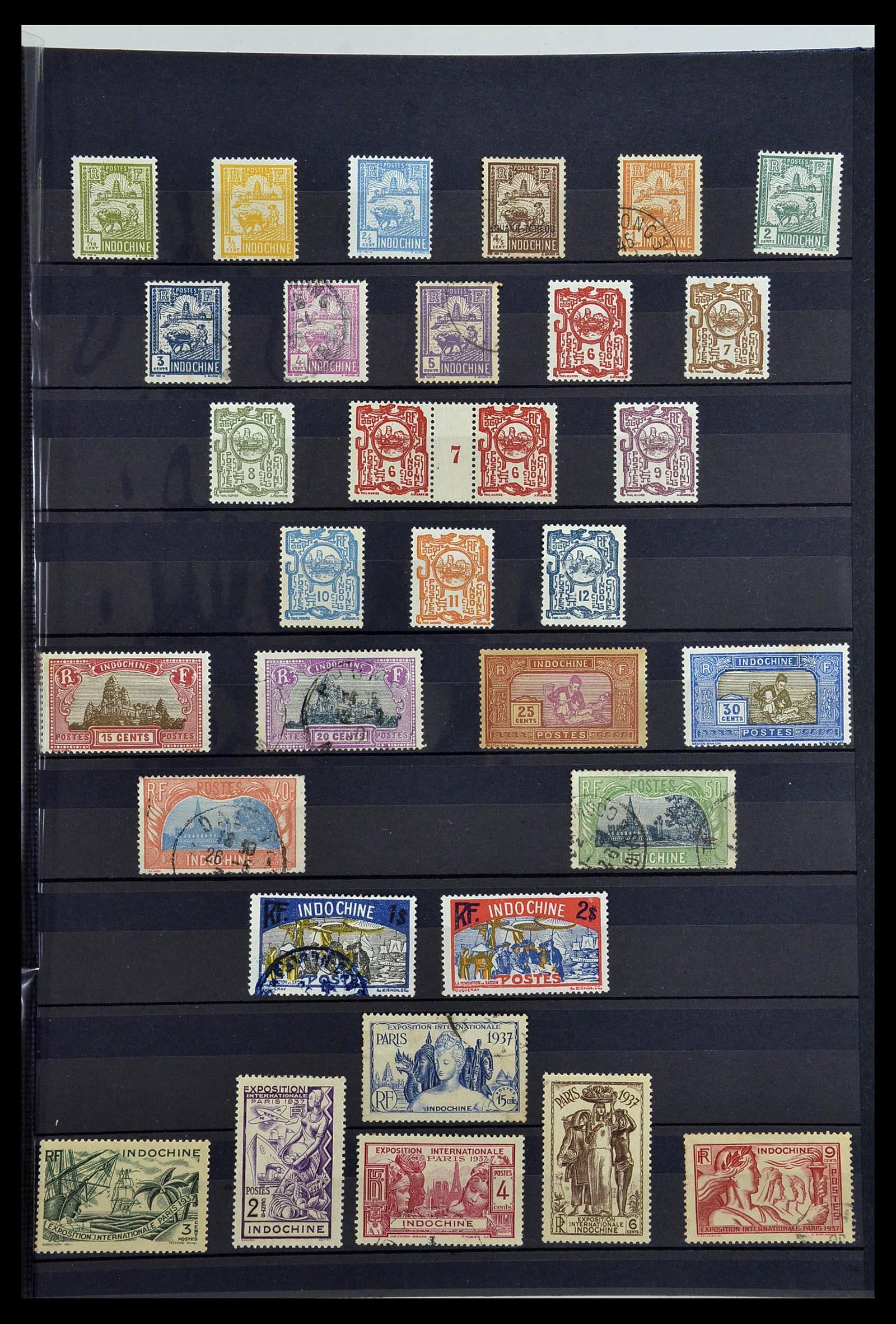34218 005 - Postzegelverzameling 34218 Indochine 1889-1945.