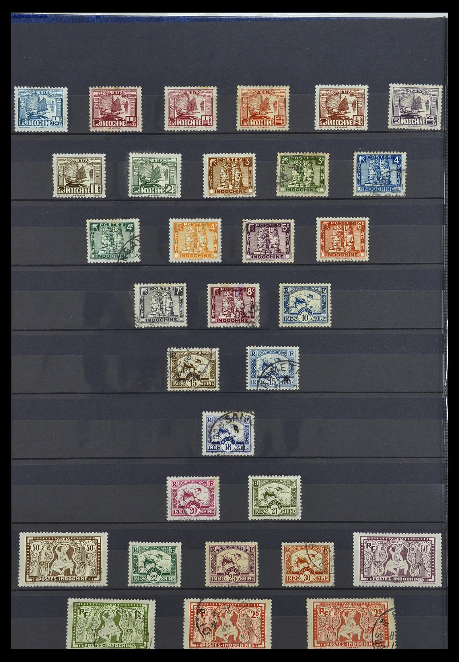34218 006 - Postzegelverzameling 34218 Indochine 1889-1945.