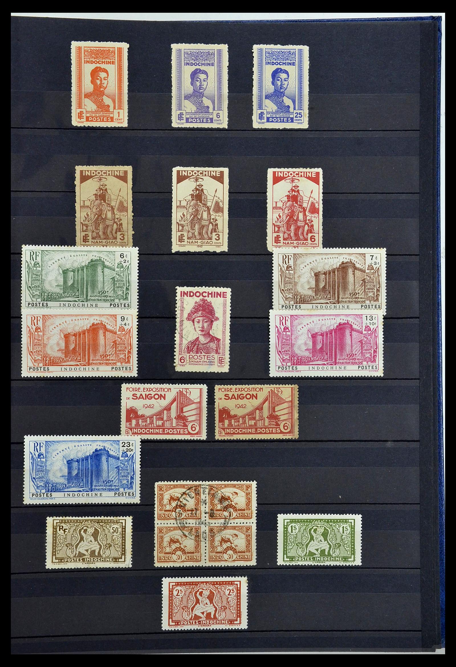 34218 009 - Postzegelverzameling 34218 Indochine 1889-1945.