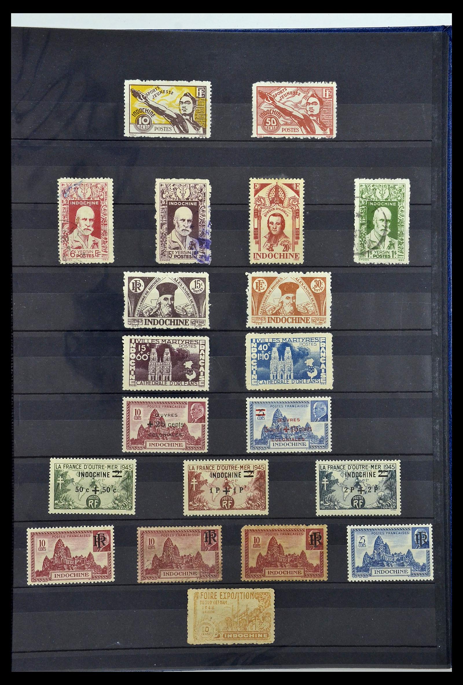 34218 013 - Postzegelverzameling 34218 Indochine 1889-1945.
