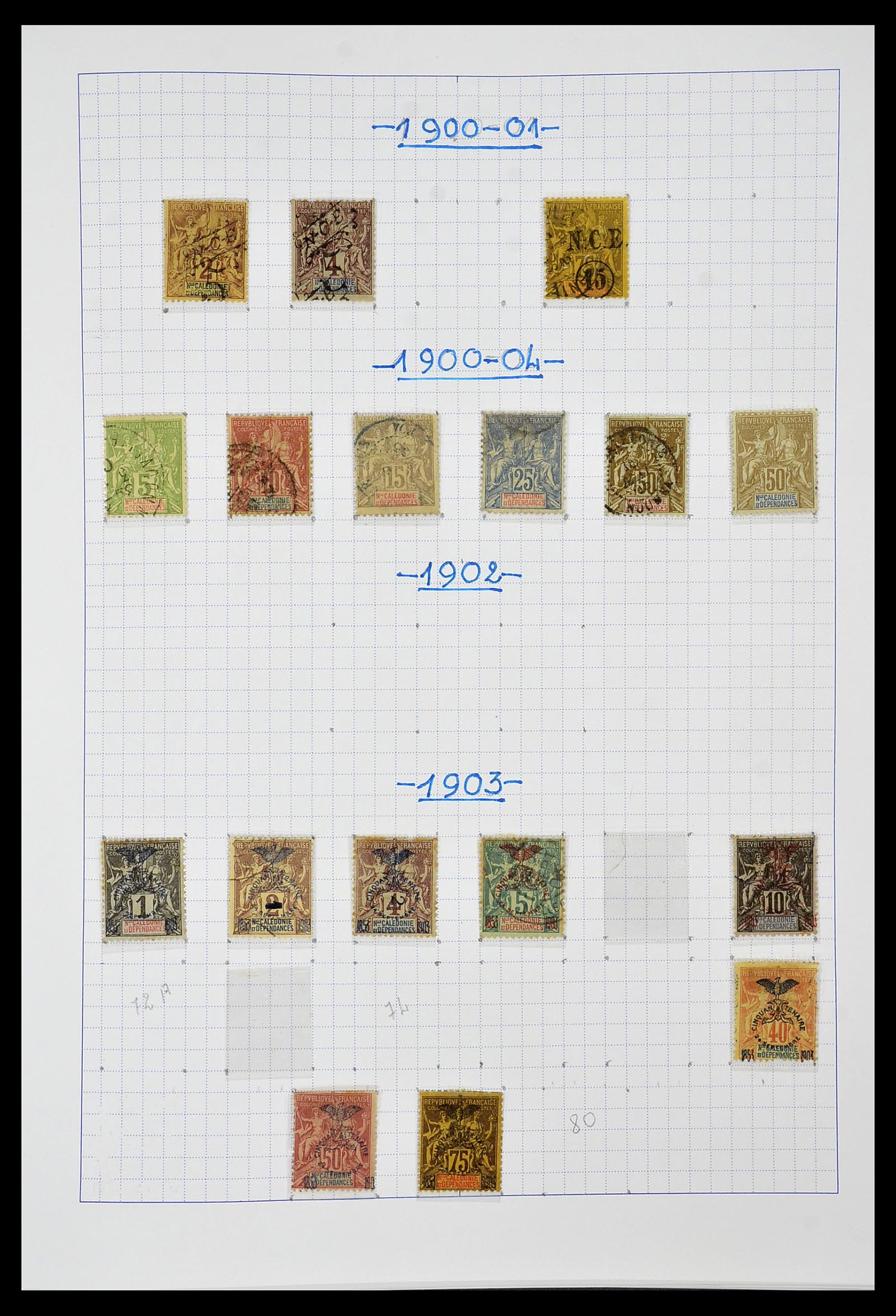 34219 004 - Postzegelverzameling 34219 Nieuw Caledonië 1881-2014!