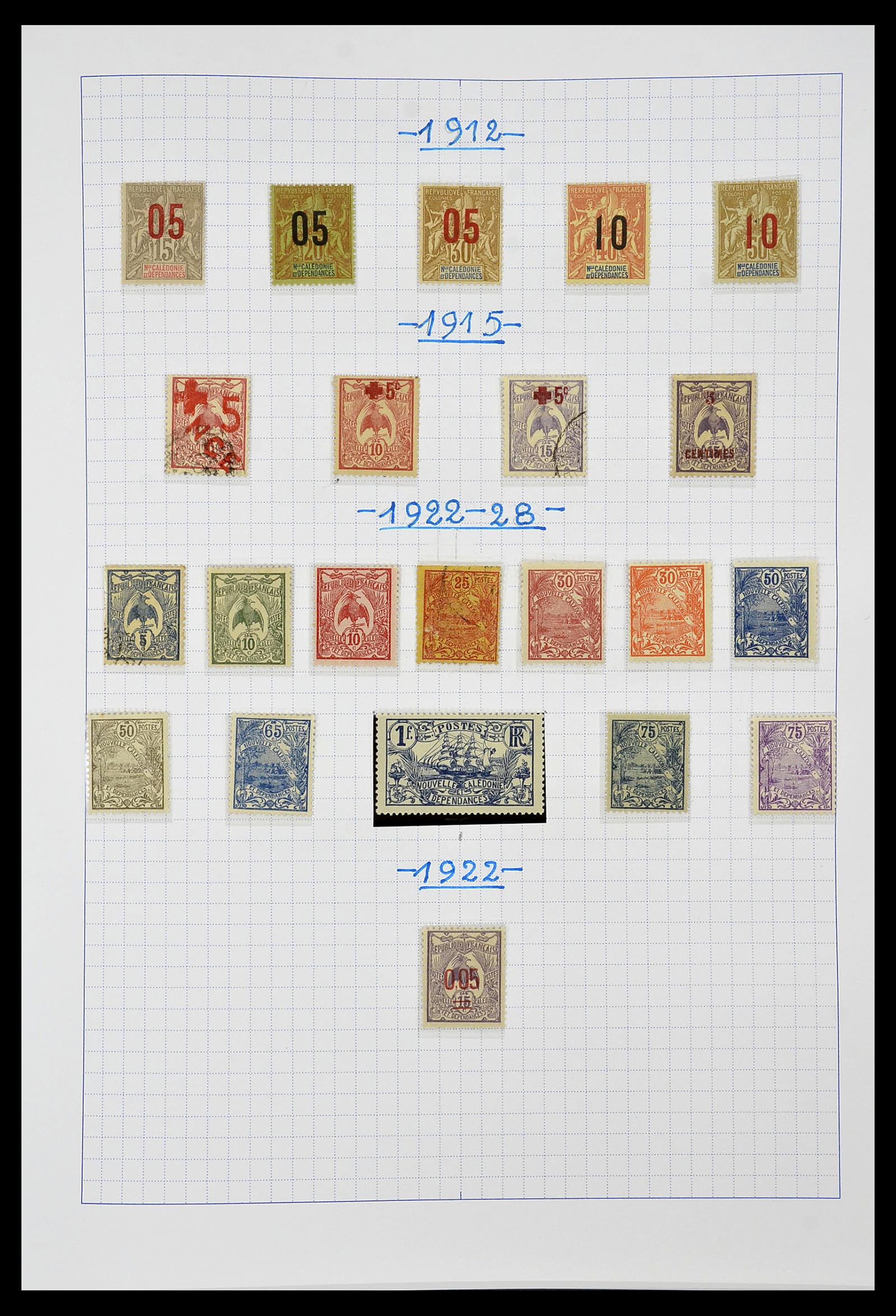 34219 006 - Postzegelverzameling 34219 Nieuw Caledonië 1881-2014!